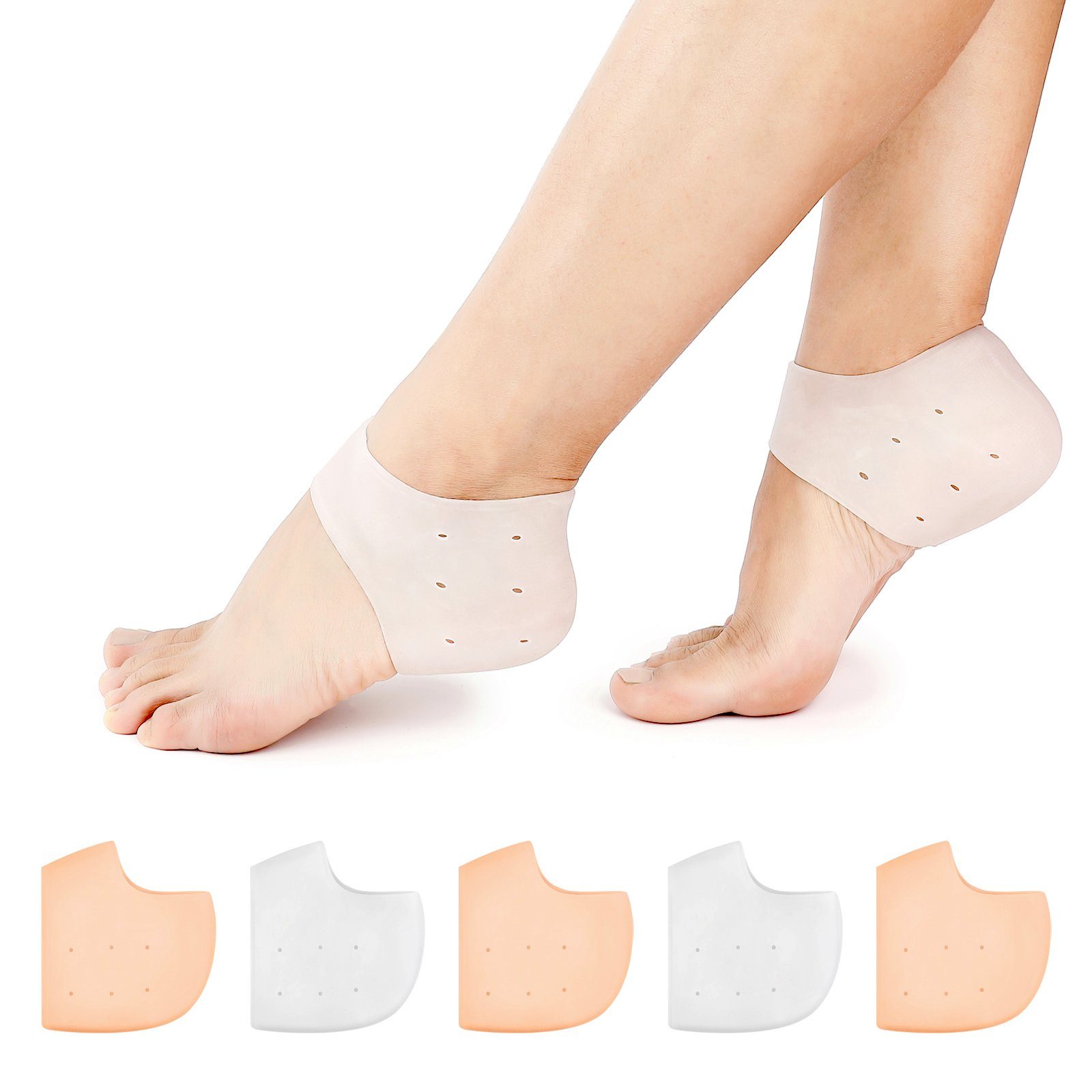 Details about   1 Paar Silikon Ferse Socken Schoner geknackt Fuß Einlagen Hautpflege Erhöhen DE 