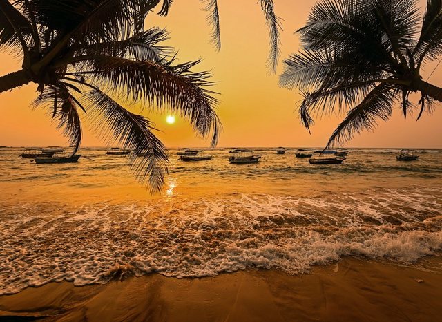 Papermoon Fototapete »Sri Lanka Palm Beach«, glatt-Otto