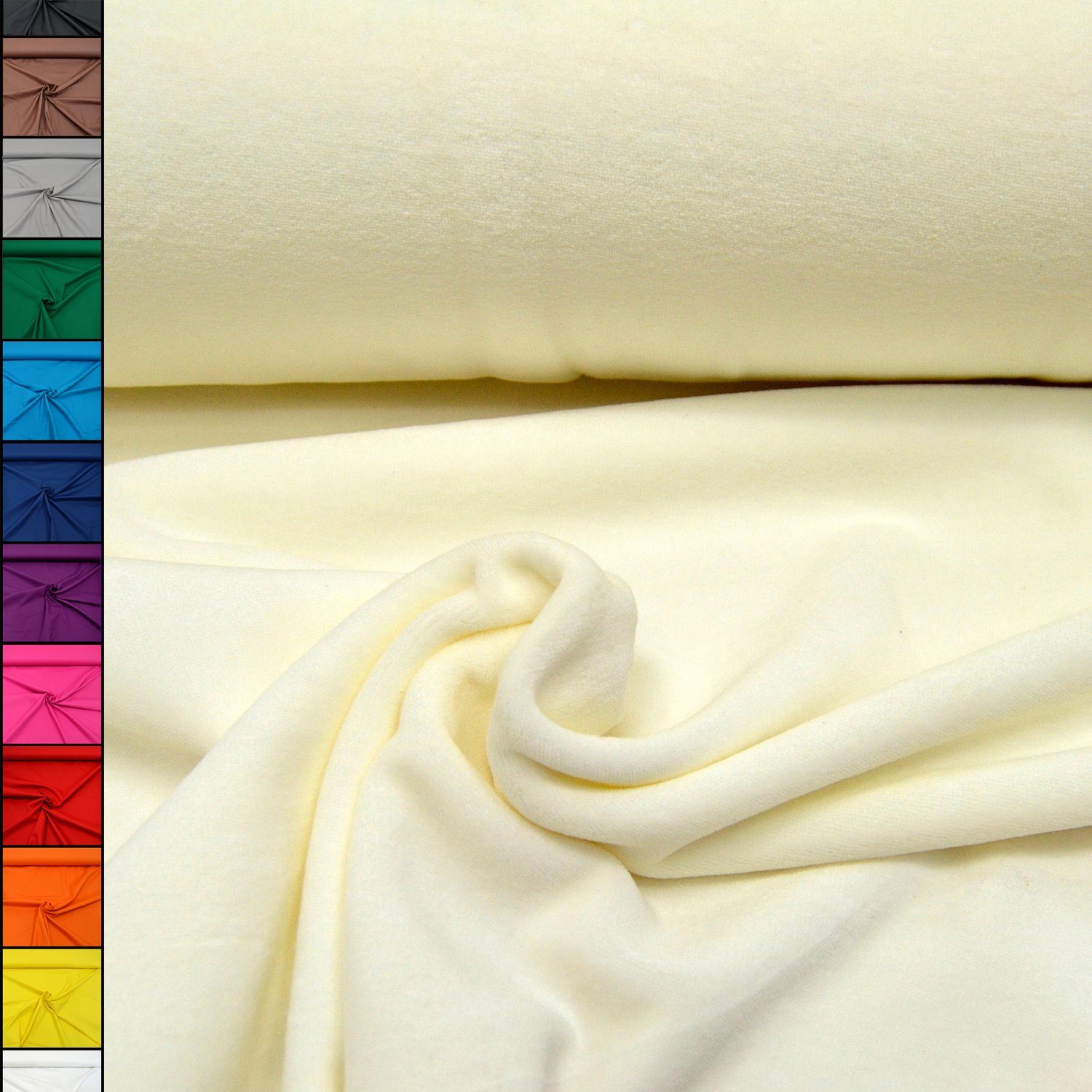 MAGAM-Stoffe Stoff "Stella", Nicki super weich uni einfarbig ÖKO-TEX Meterware ab 50cm