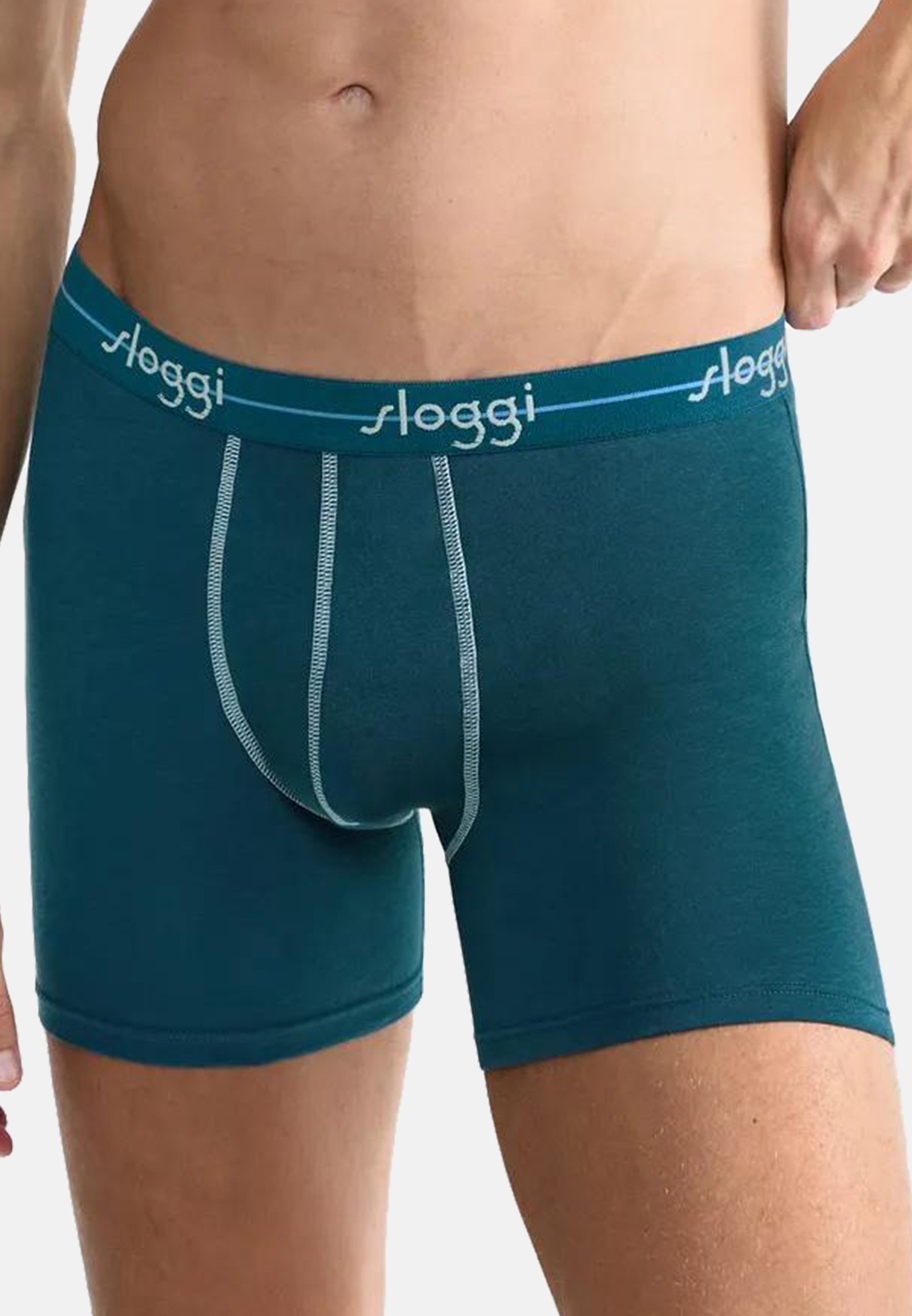 sloggi Retro Boxer 6er Pack Start (Spar-Set, 6-St) Long Short / Pant - Baumwolle - ohne Eingriff - Atmungsaktiv