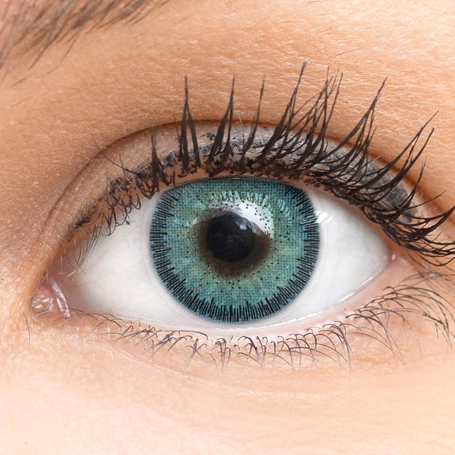 GLAMLENS Monatslinsen Stark deckende & natürliche blaue Linsen Viola Blue mit/ohne Stärke