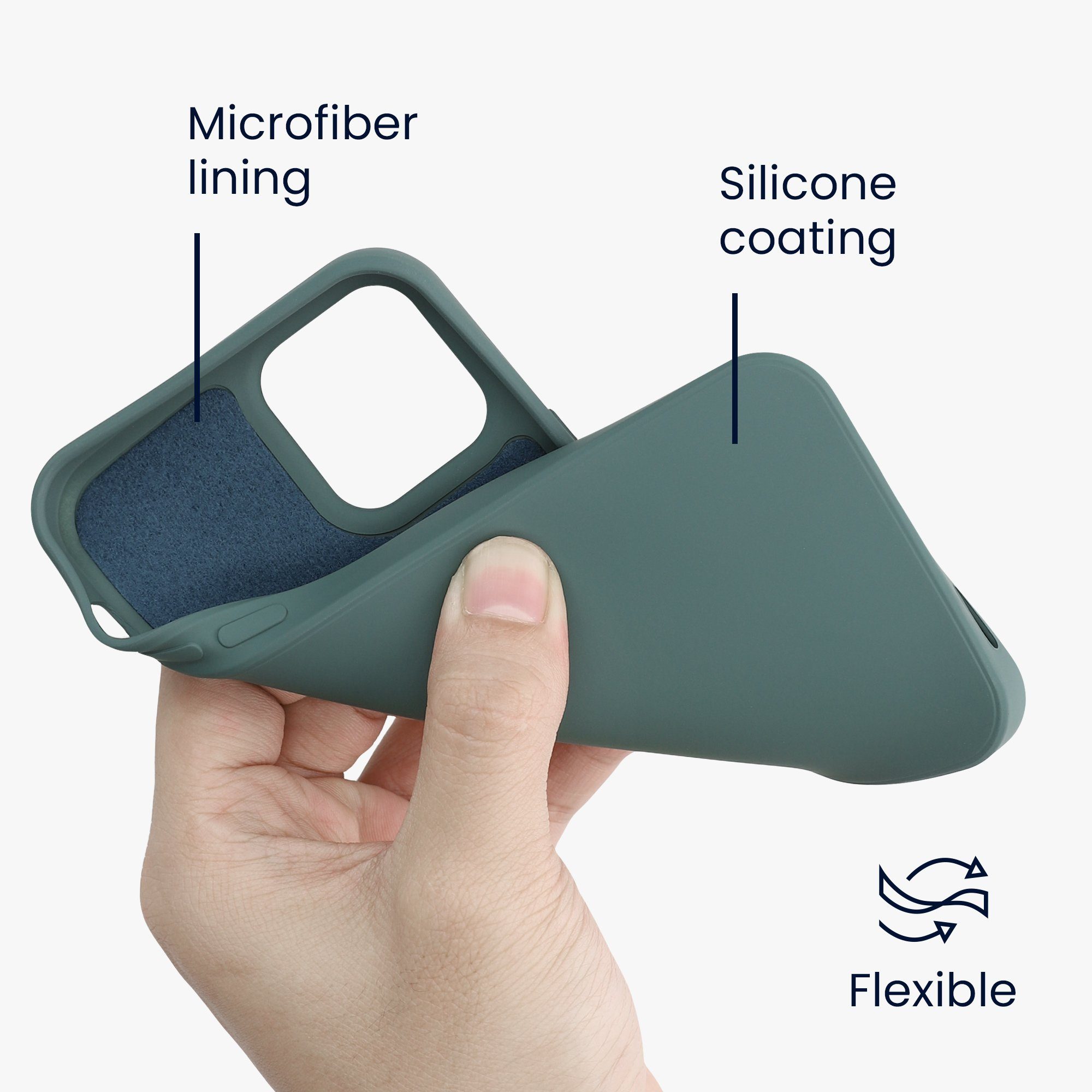 kwmobile Handyhülle Slim Case für Apple iPhone 12 / 12 Pro, Hülle Silikon Handy - Handyhülle gummiert – Bild 3 von 5