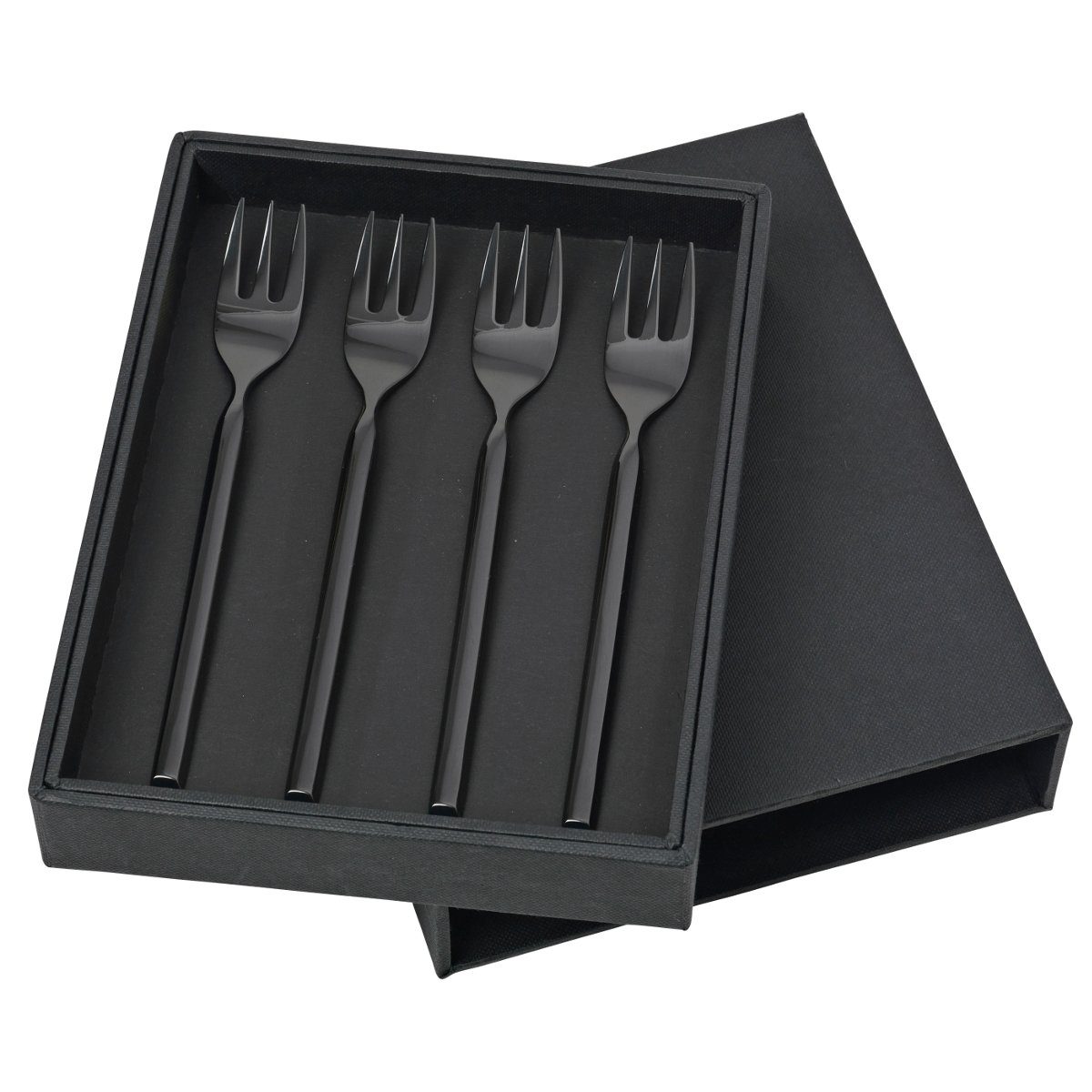 Broste Copenhagen Besteck-Set TVIS Kuchengabel titanium black 4tlg., Edelstahl 18/8, Tvis Kuchengabel