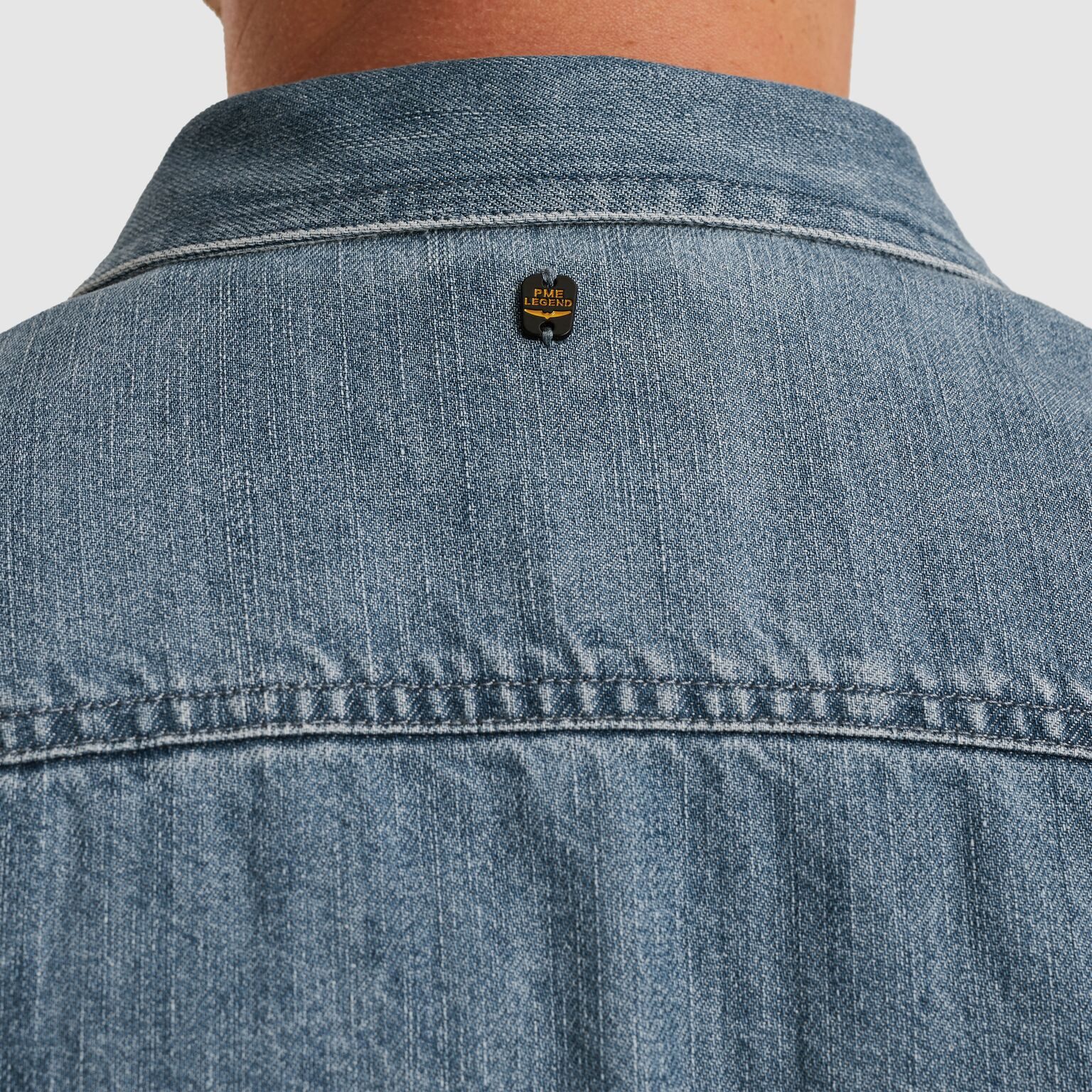 PME LEGEND Jeanshemd mit Logo Stickerei