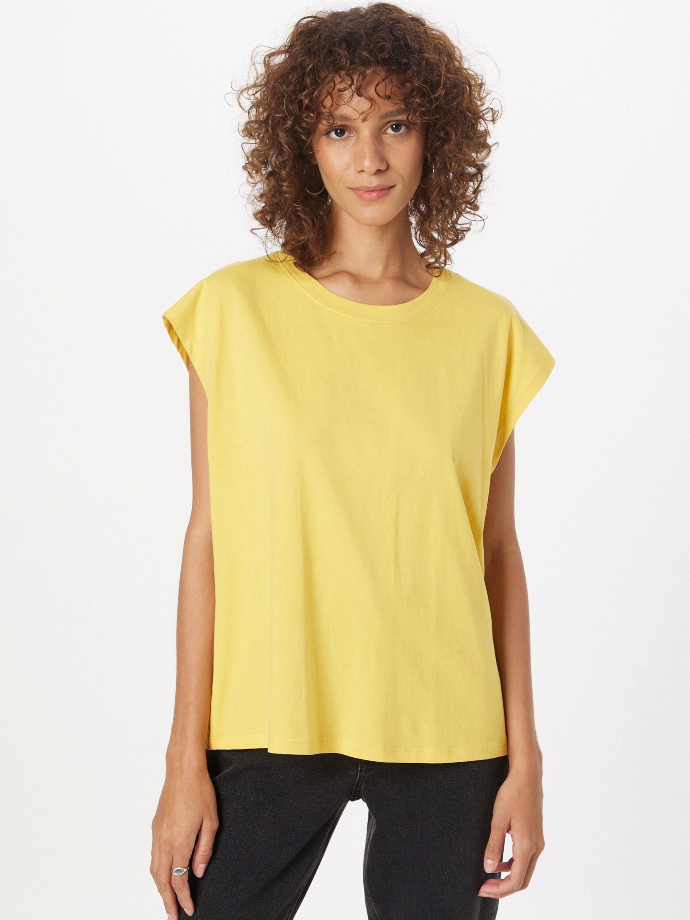 Details (1-tlg) Esprit Plain/ohne yellow T-Shirt