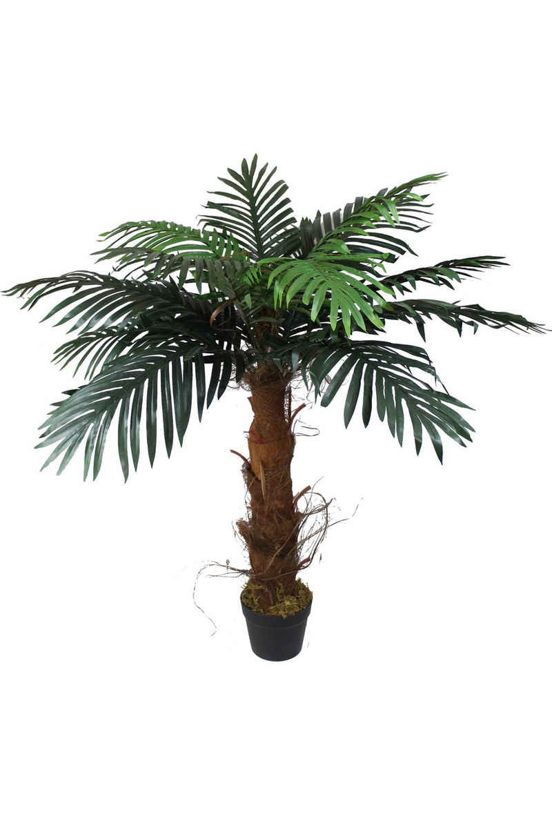 Kunstpalme Kunstpflanze Palme 100 cm wie echt künstliche Pflanze Palme, Arnusa, Höhe 100 cm, Real-Touch