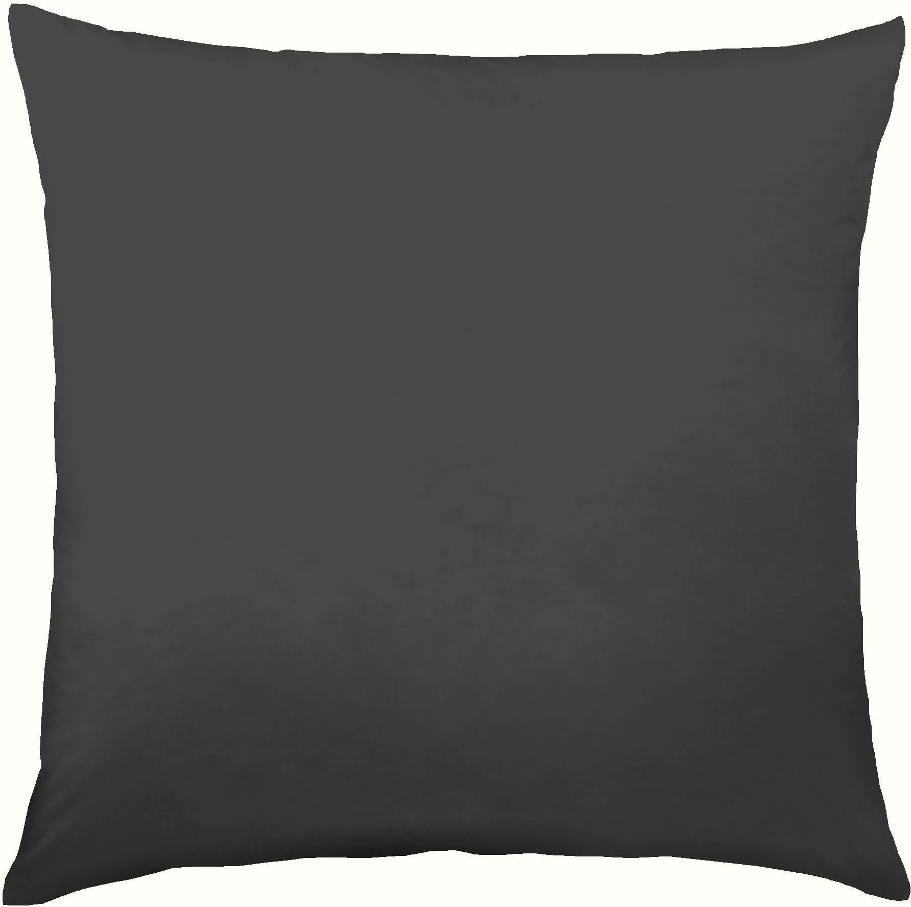 Kaeppel Kissenbezug Uni Mako-Satin, 100% Baumwolle, (1 Stück), Kissenhülle in vielen schönen Farbtönen mit Reißverschluss