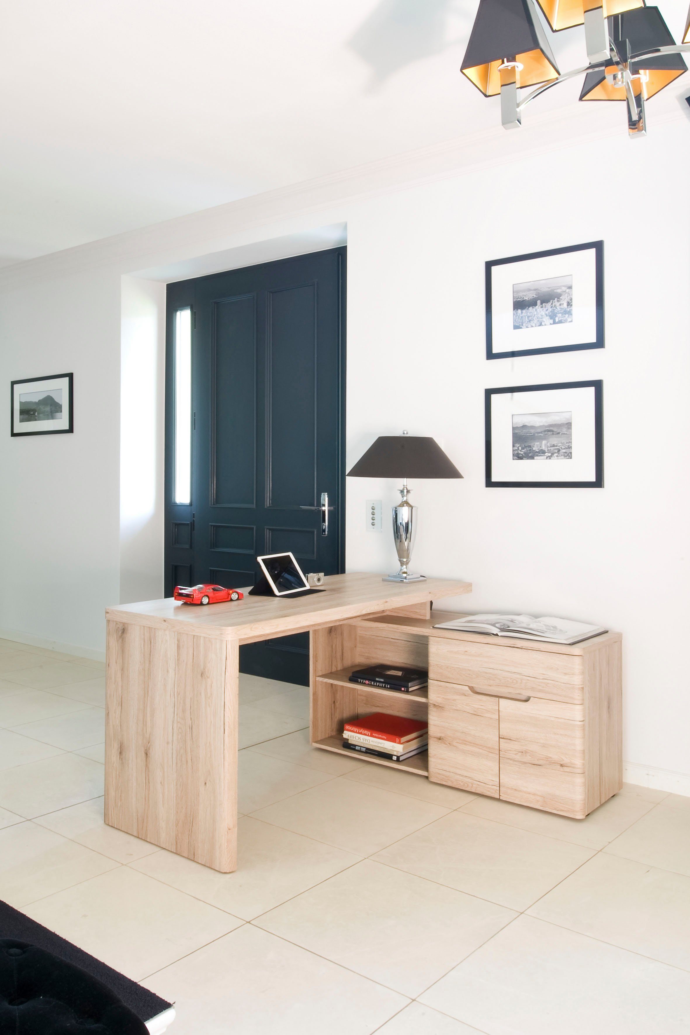 Jahnke Eckschreibtisch CU-LIBRE 150 E (1-St), wechselseitig montierbar günstig online kaufen