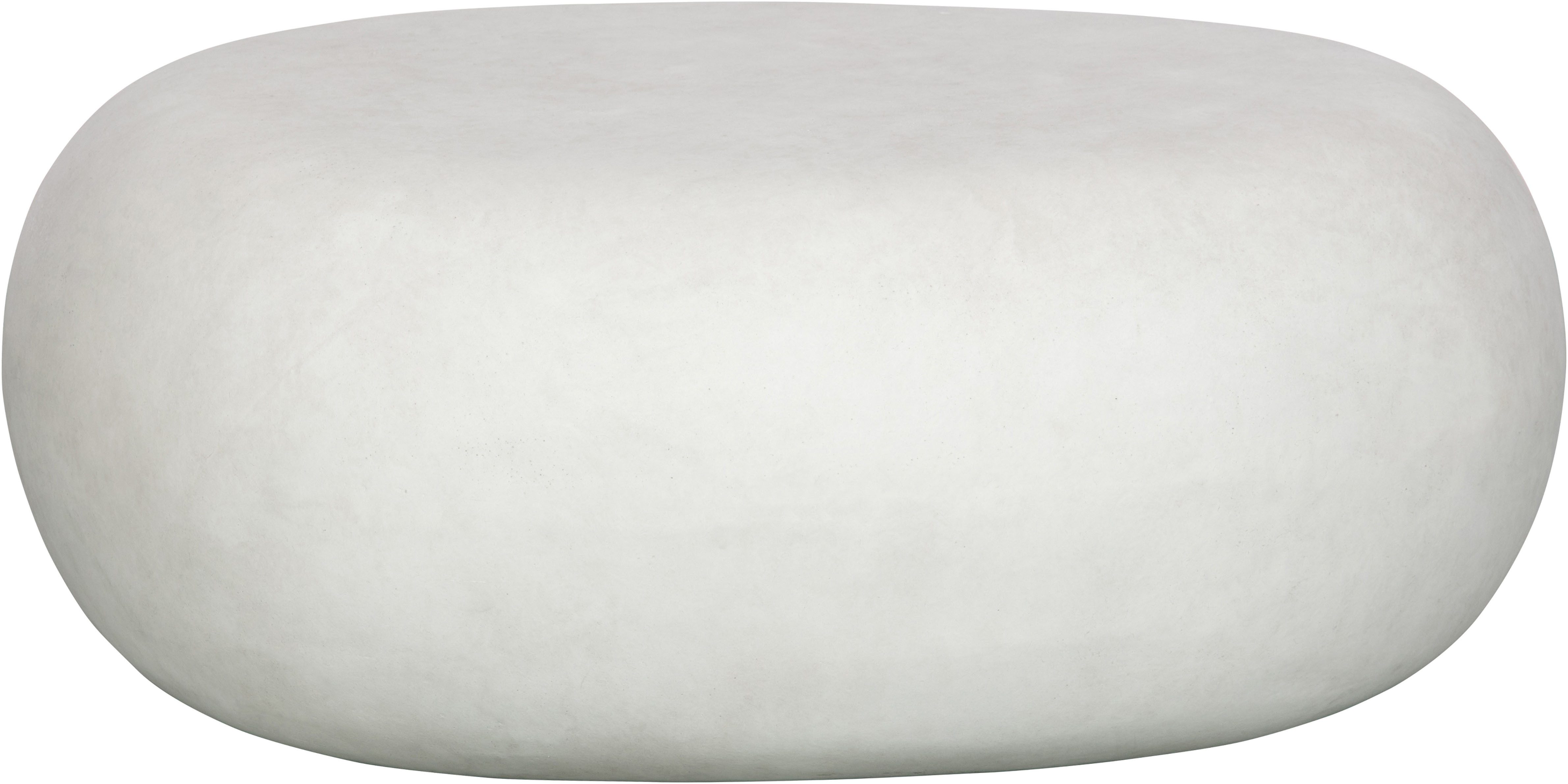 WOOOD Beistelltisch Pebble aus Fiberclay mit abgerundeter organischer Form, Tragkraft 90 kg, Glasfaser-Ton-Verbundmaterial, pflegebedürftig