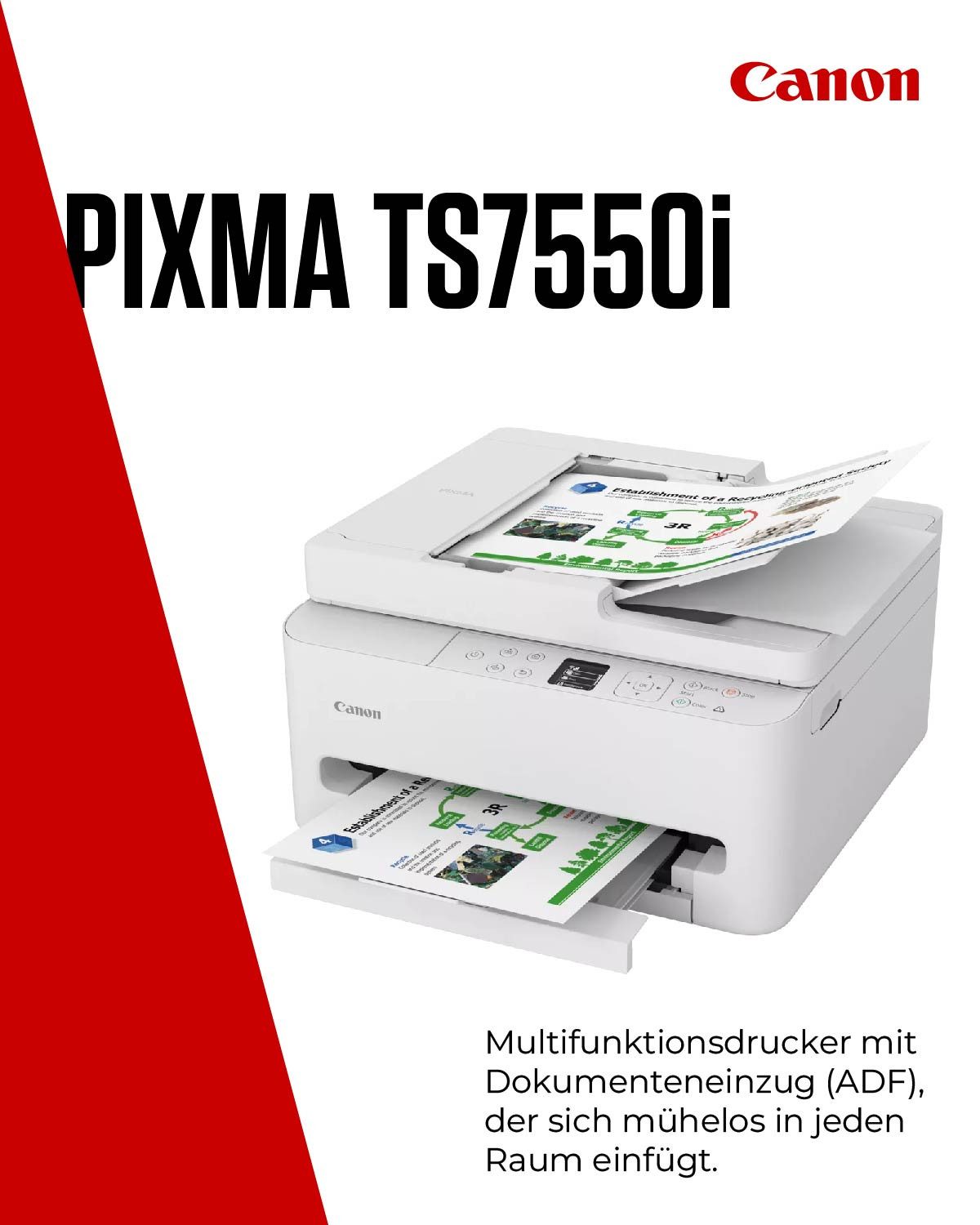 Canon PIXMA TS7550i Multifunktionsdrucker, (WLAN (Wi-Fi), Wi-Fi Direct)