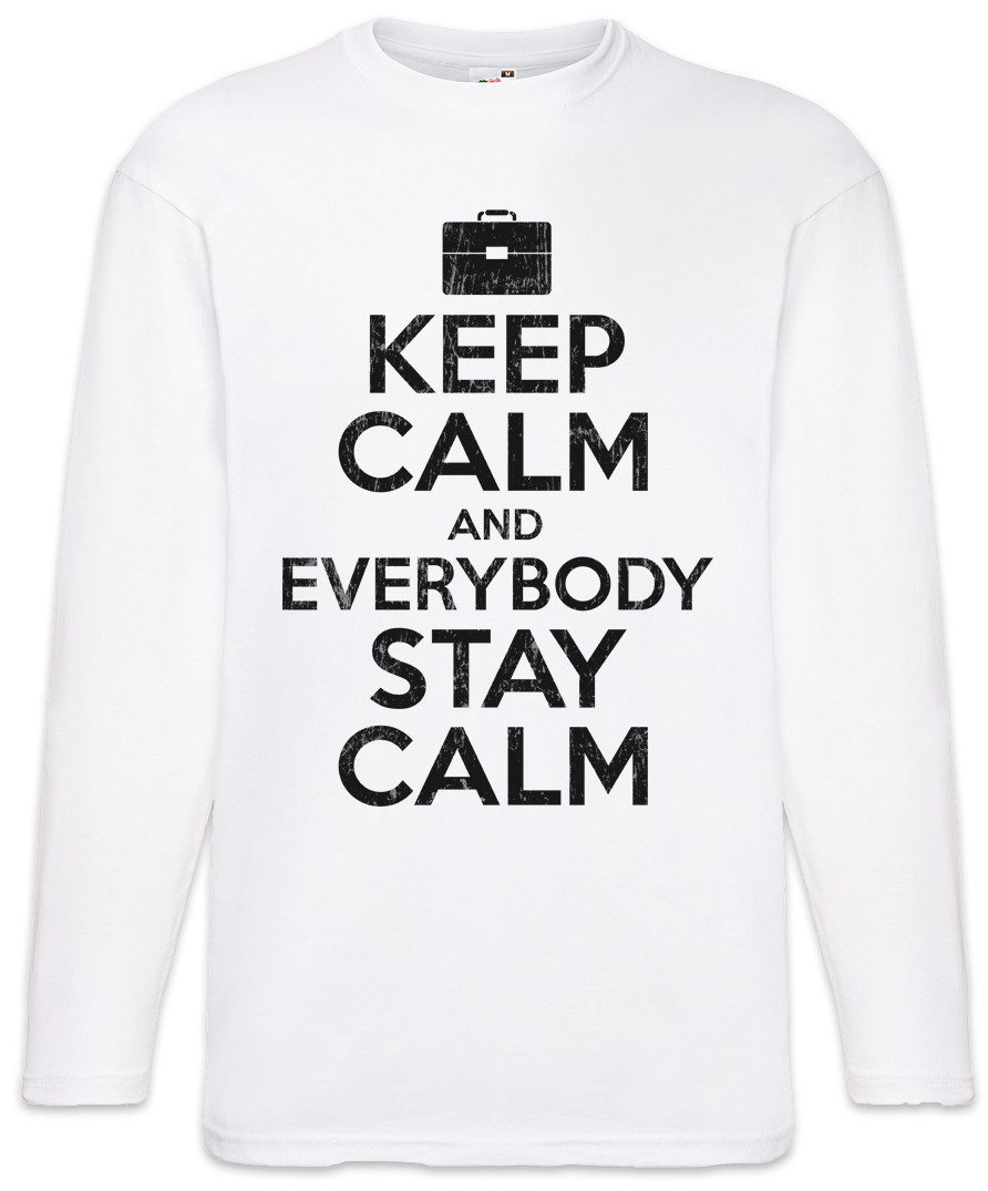 Langarmshirt Keep Calm And Everybody Stay Calm Langarm T-Shirt Fun Comedy Spaß