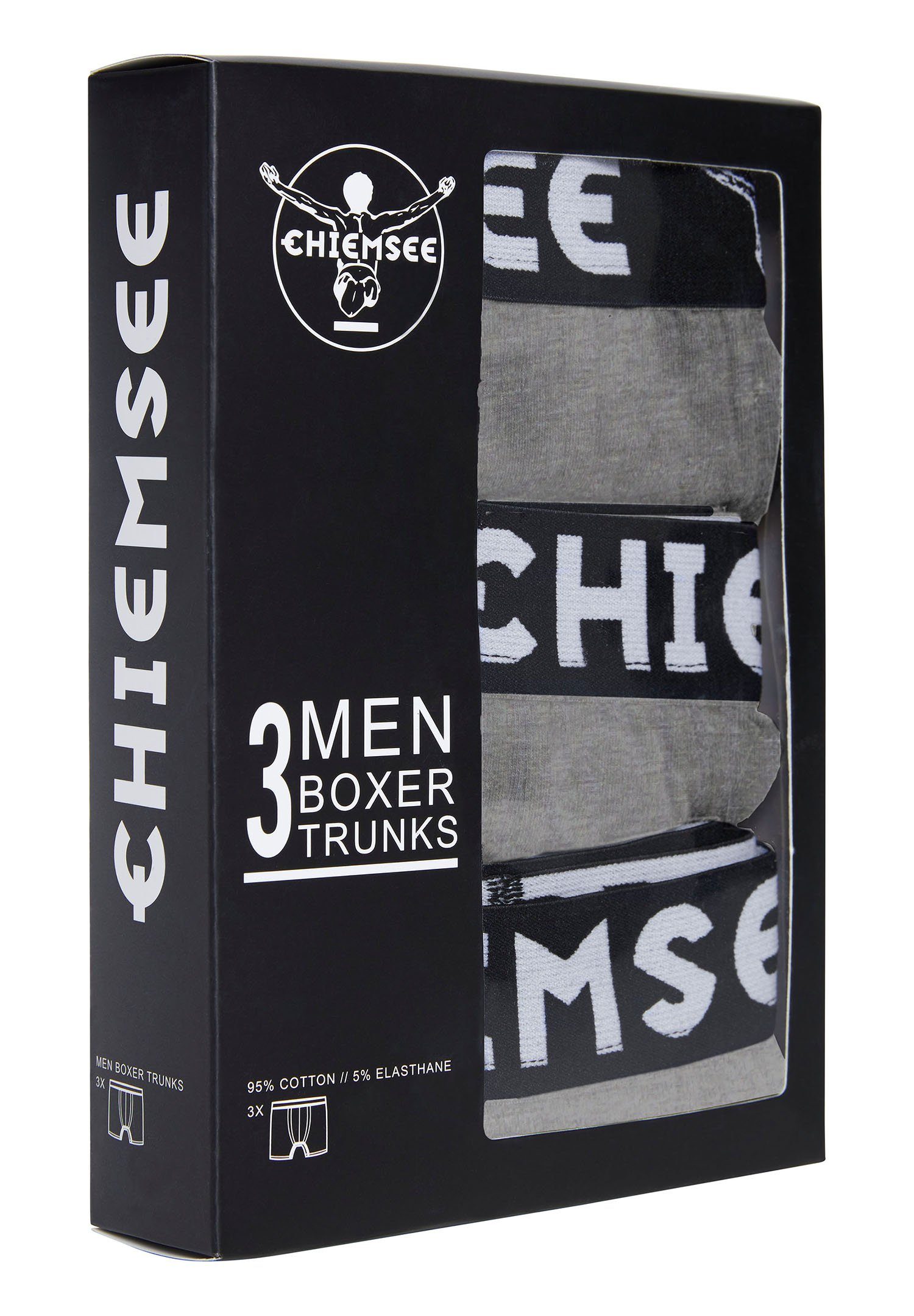 (Spar-Pack, 9-St., 9P Boxershorts Boxer Trunks Chiemsee Grey 9er-Pack)