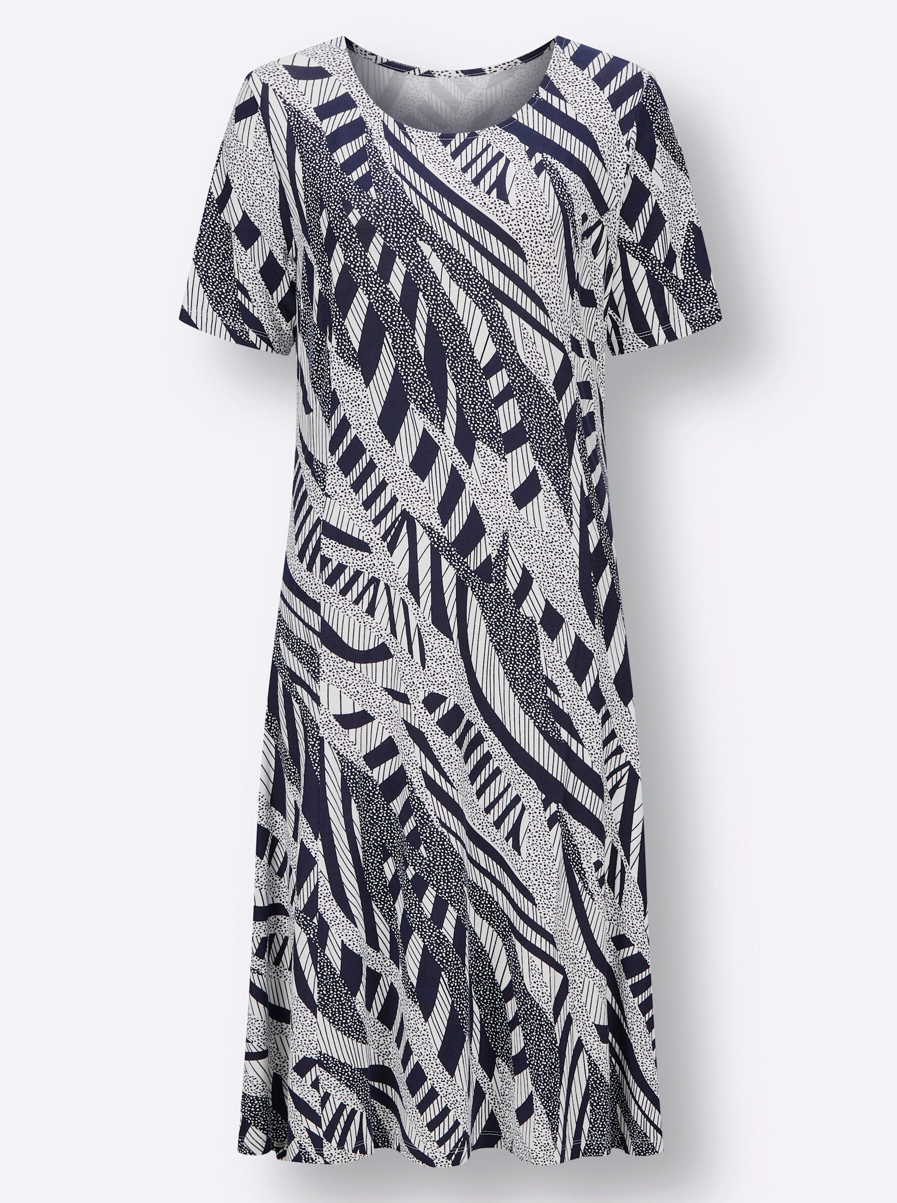 Jerseykleid Jersey-Kleid Kurzarm