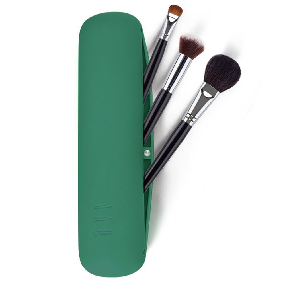 Kosmetiktasche Silikon-Make-up-Pinselhalter, Blusmart green Magnetische