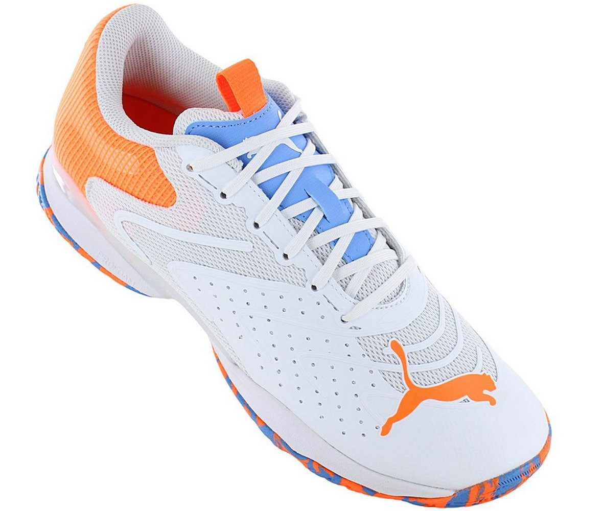 PUMA Solarattack RCT Allcourt weiss/blau/orange Herren Tennisschuh