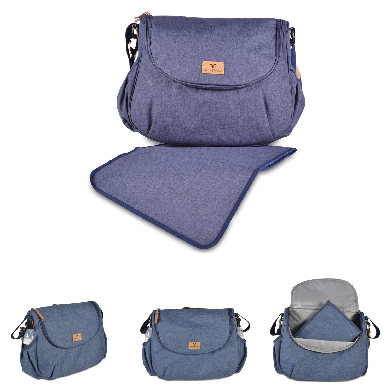 Cangaroo Wickeltasche Wickeltasche Naomi Tragegriff (1-tlg), verstellbarer Gurt, Reißverschluss