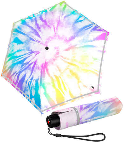 Knirps® Taschenregenschirm Kinderschirm Rookie reflective mit Reflexborte, besonders auffallend reflektierend - Batik
