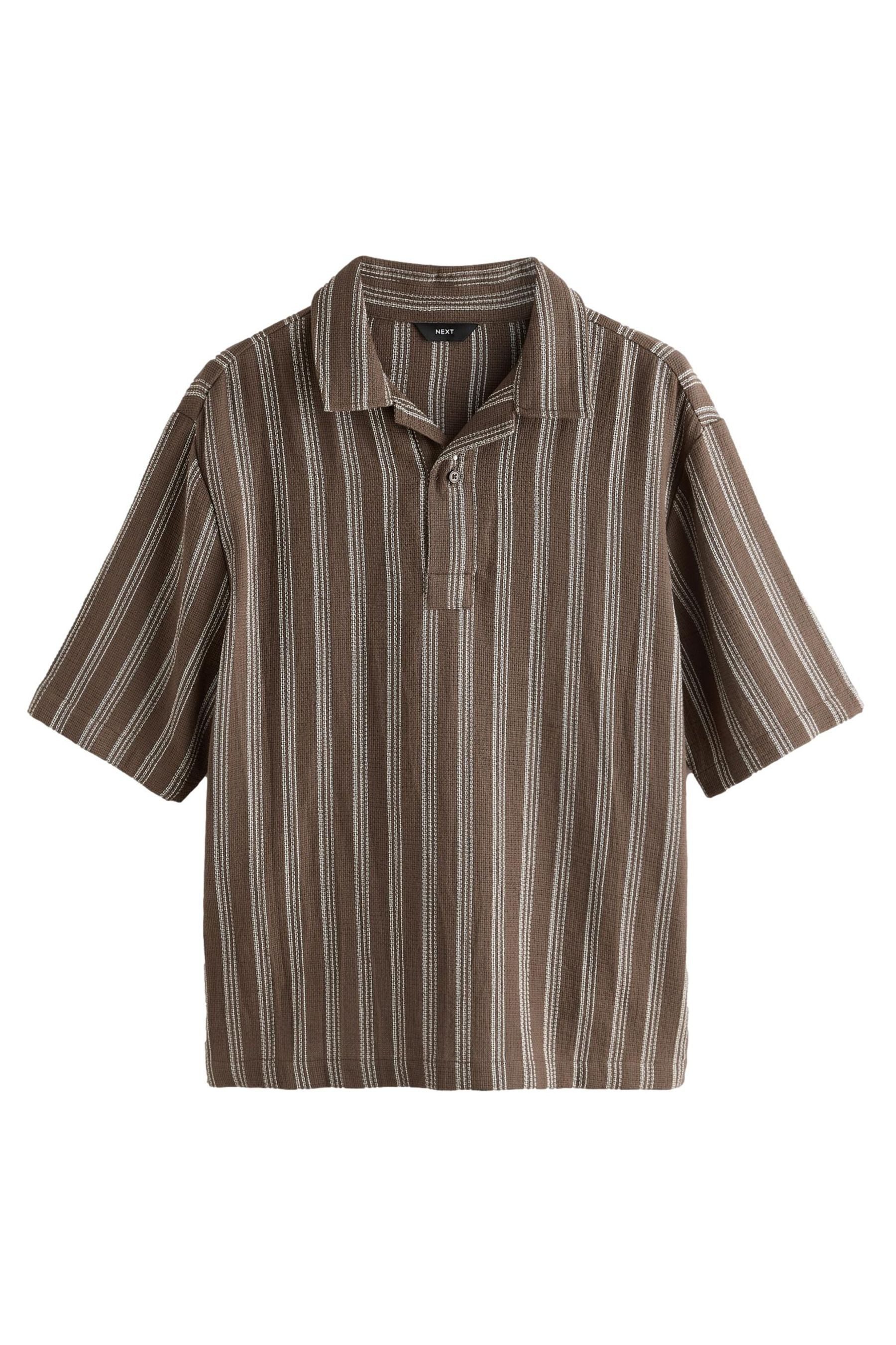 Next Poloshirt Kurzärmeliges Polohemd mit vertikalen Streifen (1-tlg)