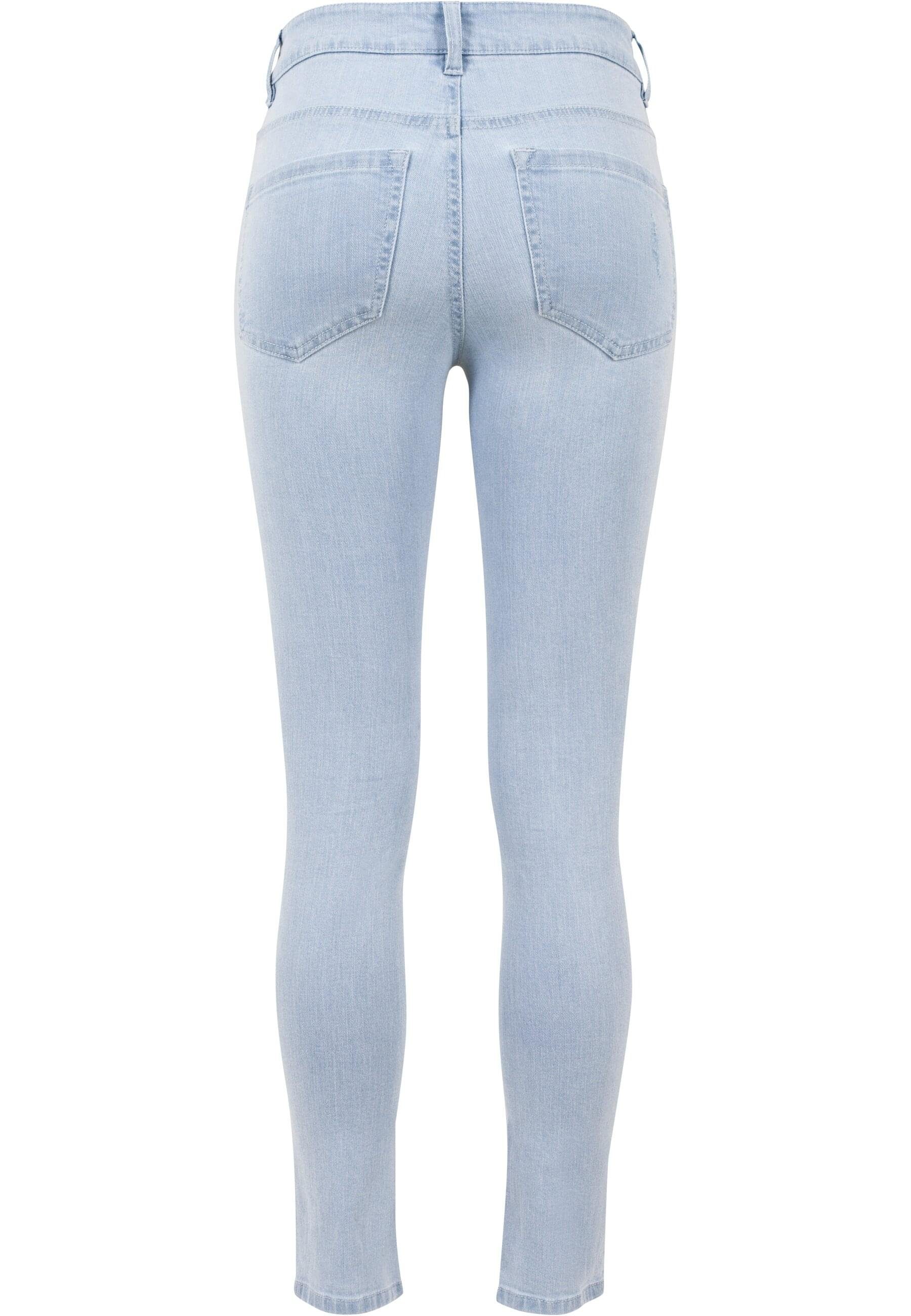 (20344) URBAN Ladies Bequeme High Skinny CLASSICS (1-tlg) Waist Denim Pants Lightblue Damen Jeans