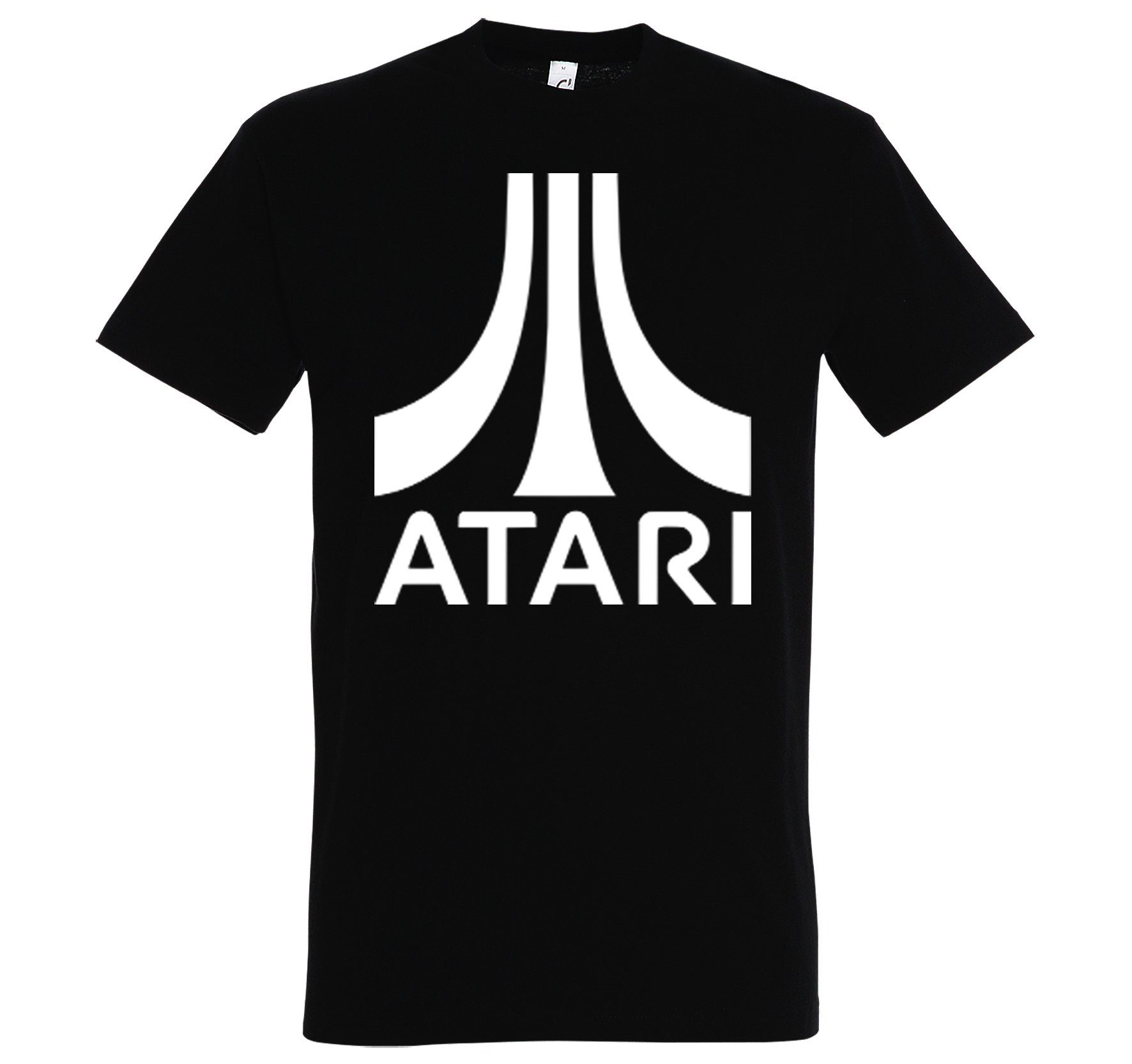 Frontprint T-Shirt Herren tredigem Atari T-Shirt mit Designz Schwarz Youth