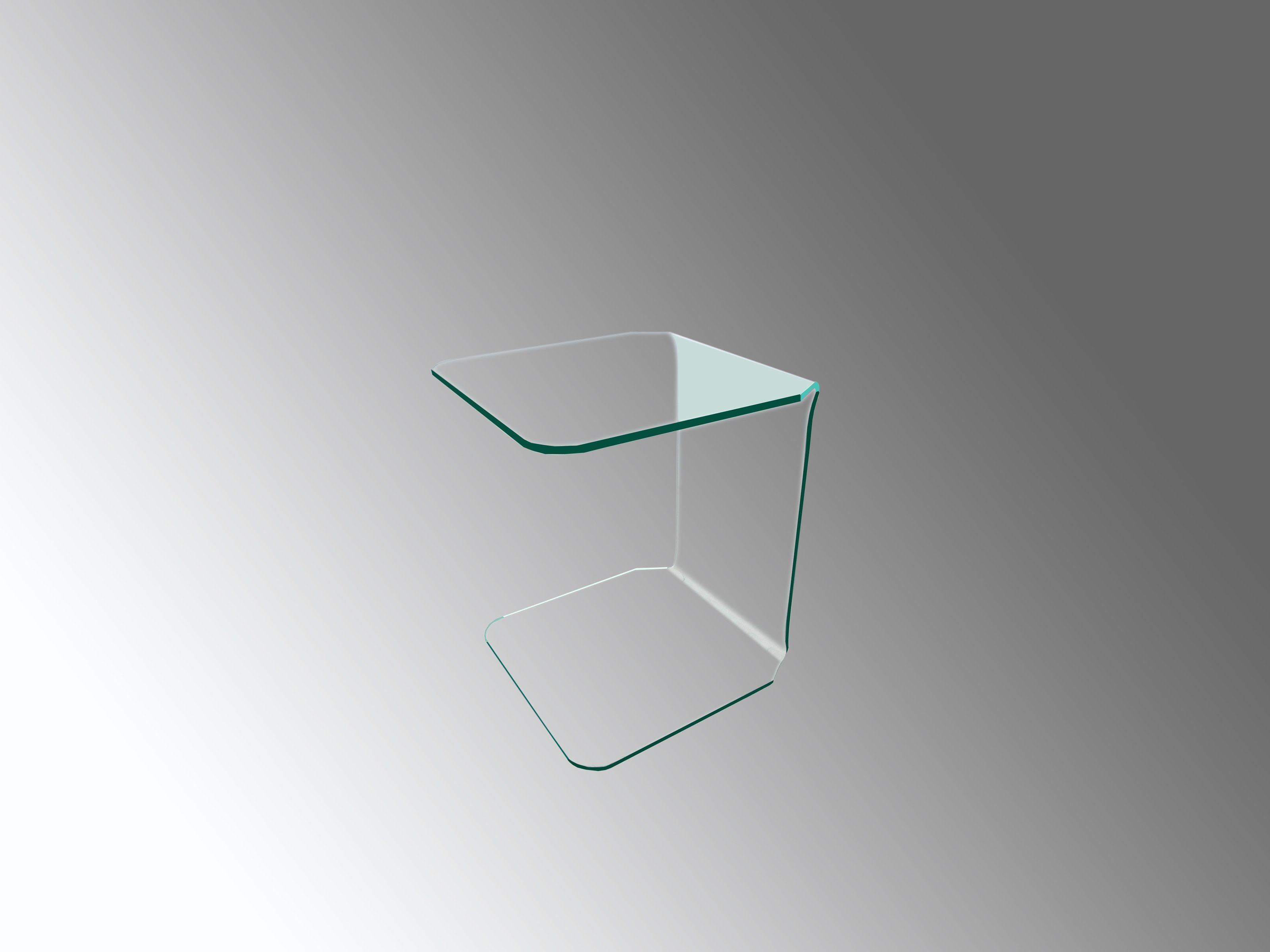 freiraum Beistelltisch 7/147, in Klarflas, Glas - 45x51x50cm (BxHxT) günstig online kaufen