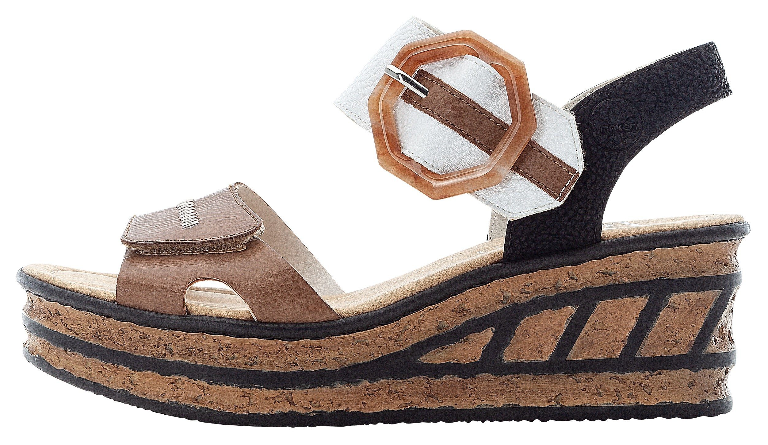 Rieker Sandalette, Sommerschuh, Sandale, Keilabsatz, im günstig online kaufen