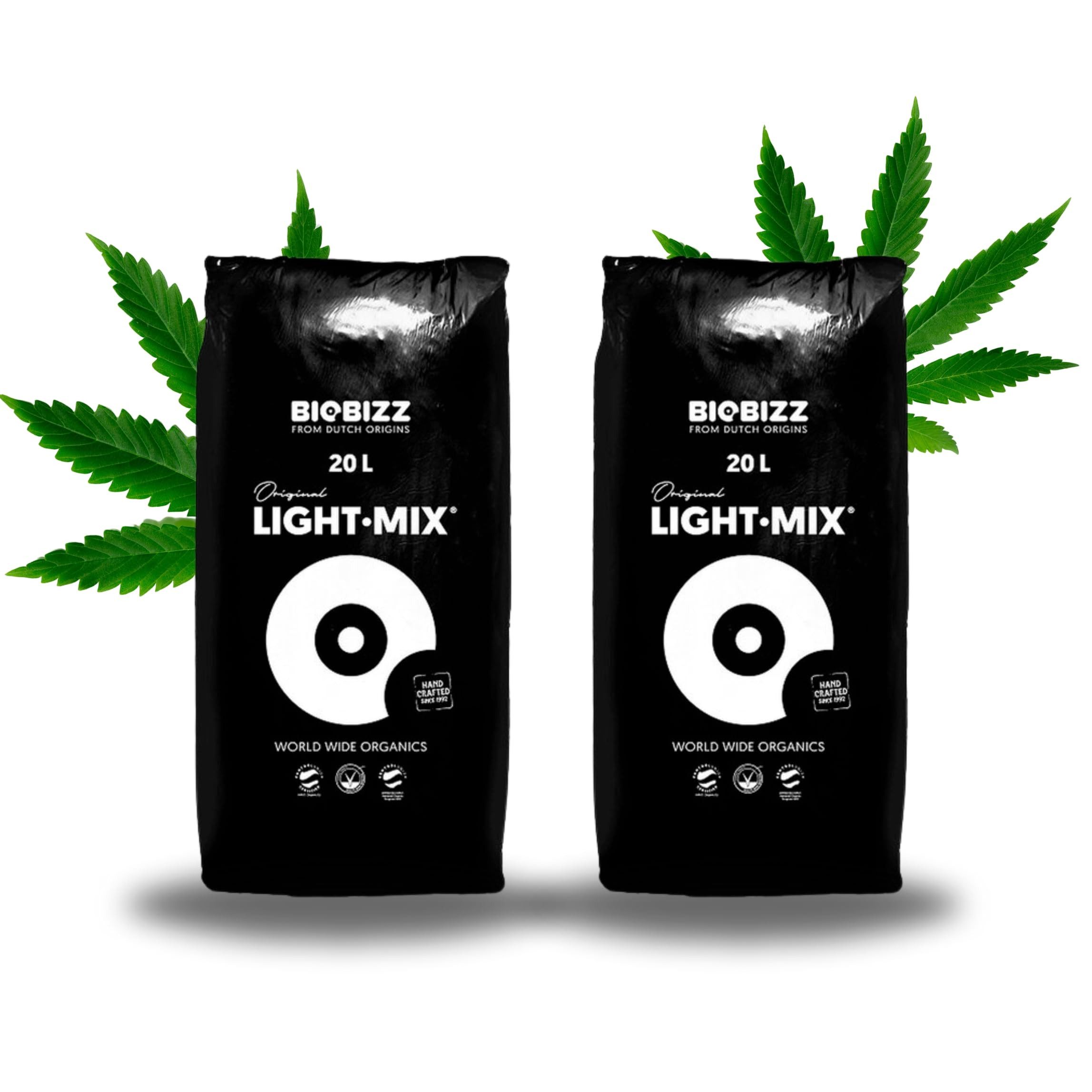 TronicXL Pflanzerde Light Mix Grow Erde für Cannabis Anzucht Blüte Lightmix Komplett Set, (2-St), Grower Zubehör, mit Perlite