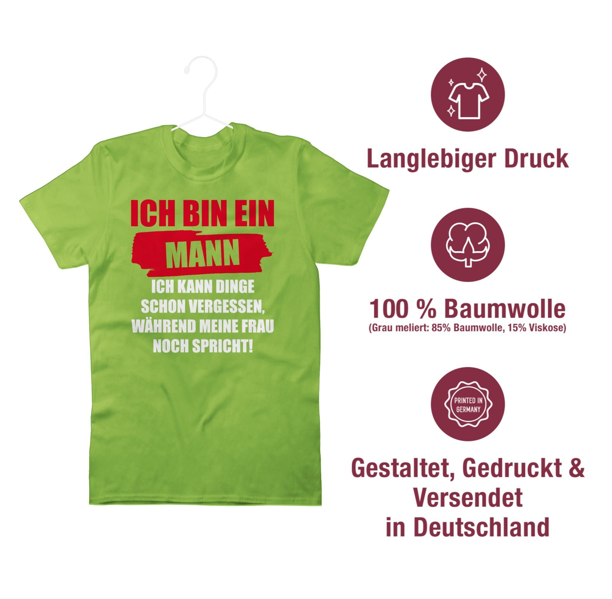 vergessen Statement bin Dinge ein 03 Hellgrün Ehe Ich Shirtracer Par Ich kann T-Shirt schon Sprüche Mann Männer