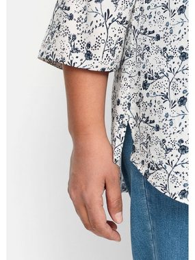 Sheego Shirtbluse Große Größen mit Blumenprint, leicht transparent