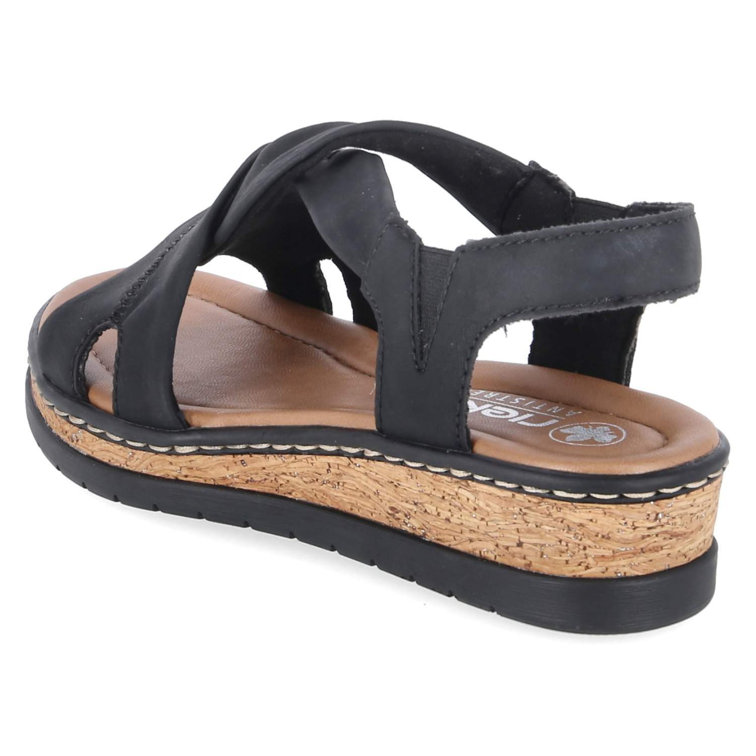 Rieker Rieker V4161-00 Damen Synthetik black Sandalette