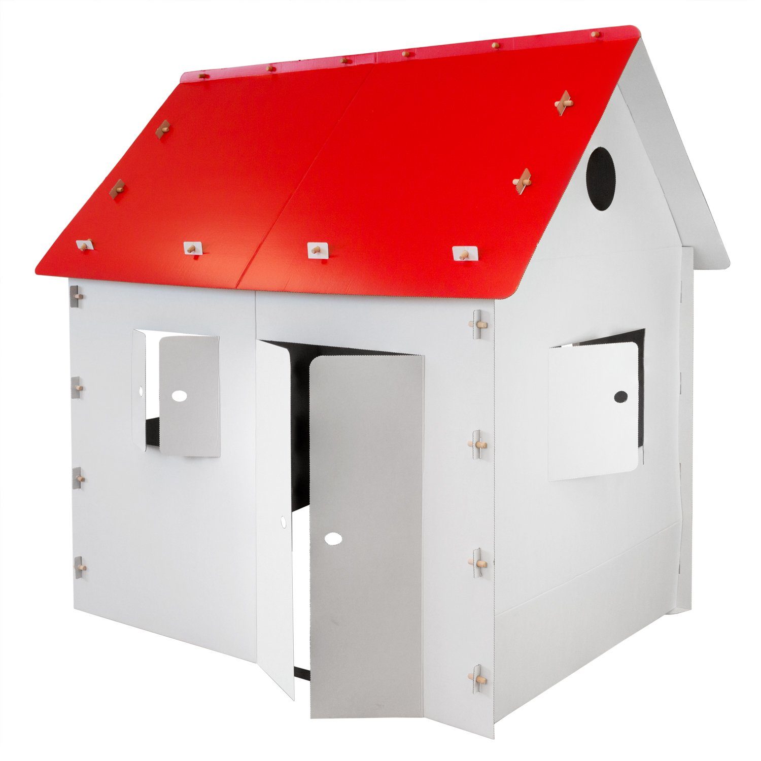 Kingpower Spielhaus XXL Kinder Spielhaus Pappe Papphaus Karton Kartonhaus Papierhaus
