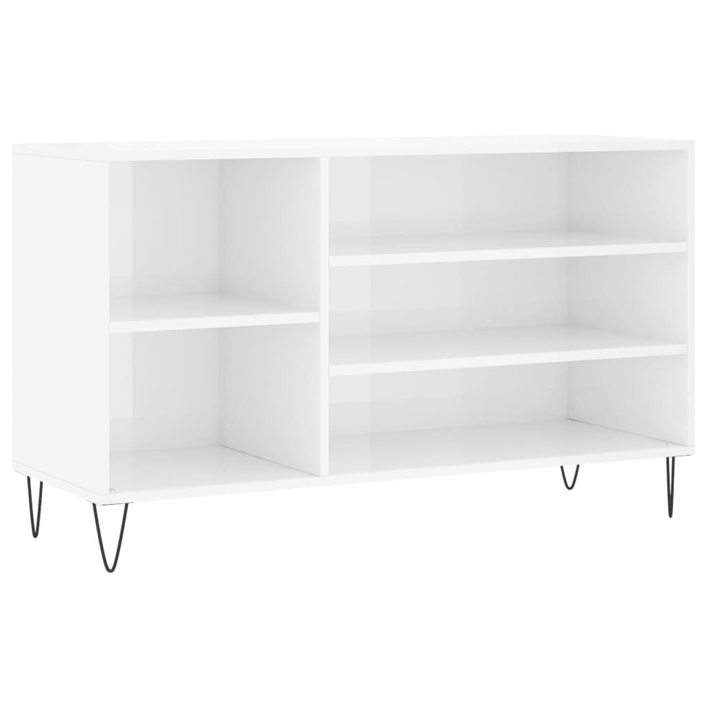 vidaXL Schuhregal Schuhregal Hochglanz-Weiß 102x36x60 cm günstig online kaufen