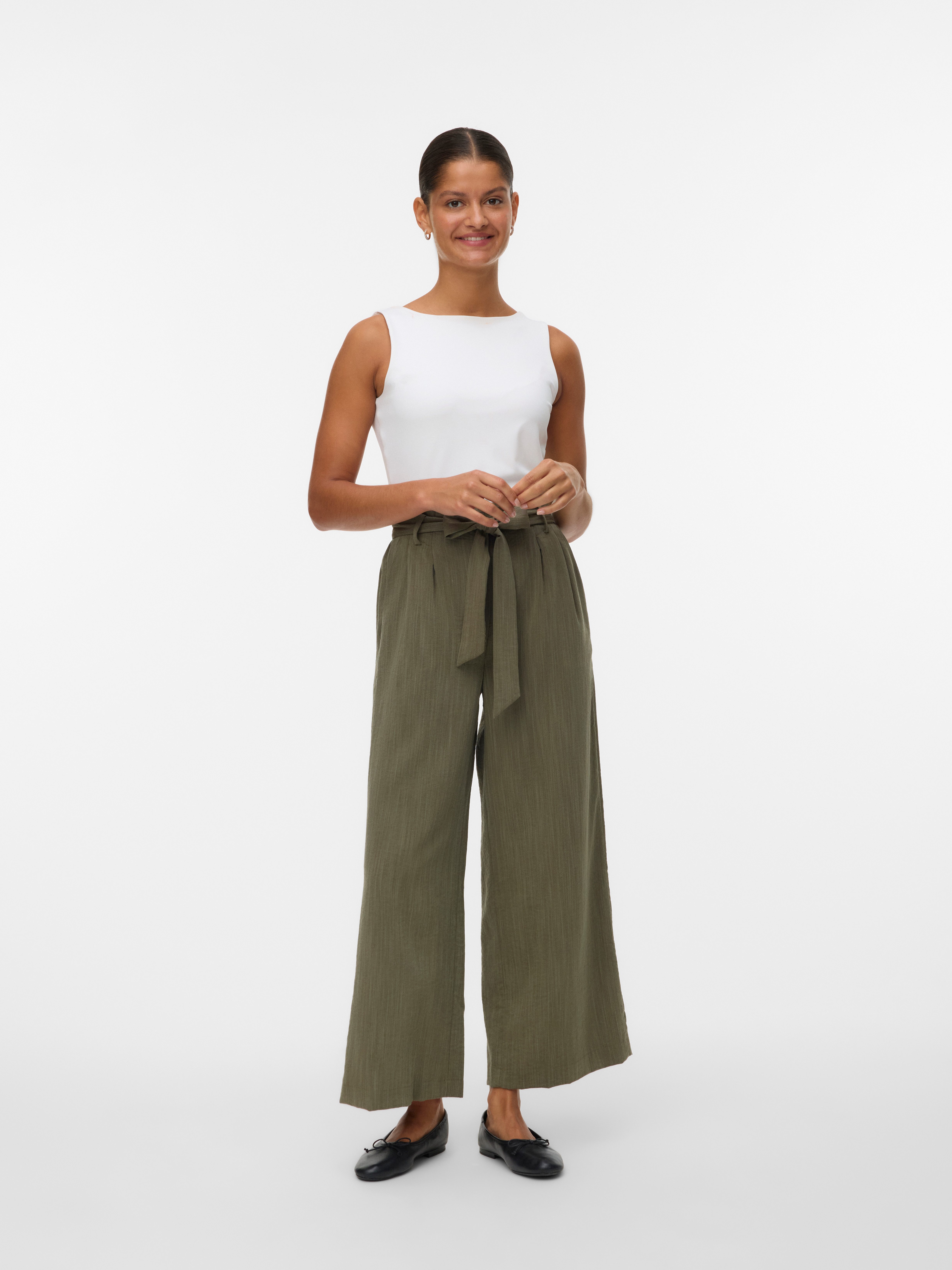 Paperbag-Hose VMSYDNEY HW PAPERBAG ANKLE PANT NOOS