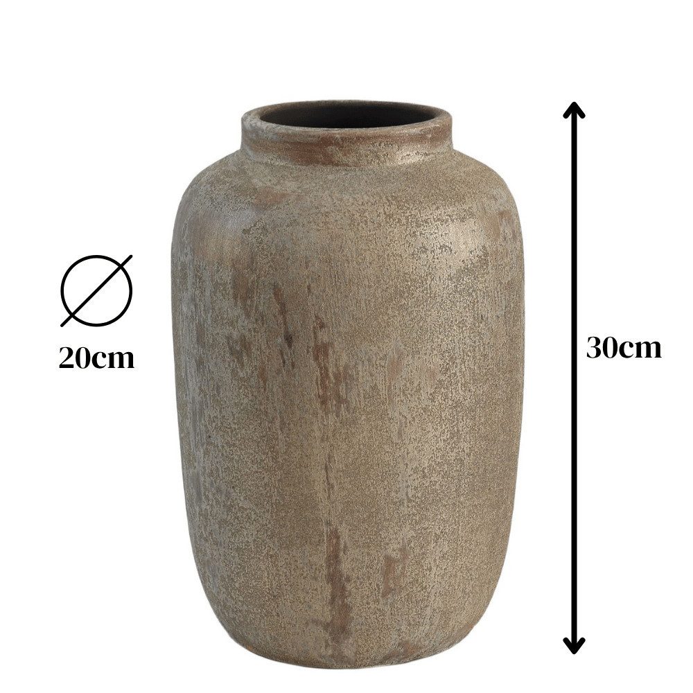 CreaFlor Home Bodenvase Avion, Farbe: Braun, Höhe: 30cm
