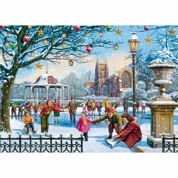 Jumbo Spiele Puzzle Falcon Family Time at Christmas 4 x 1000 Teile, 1000 Puzzleteile