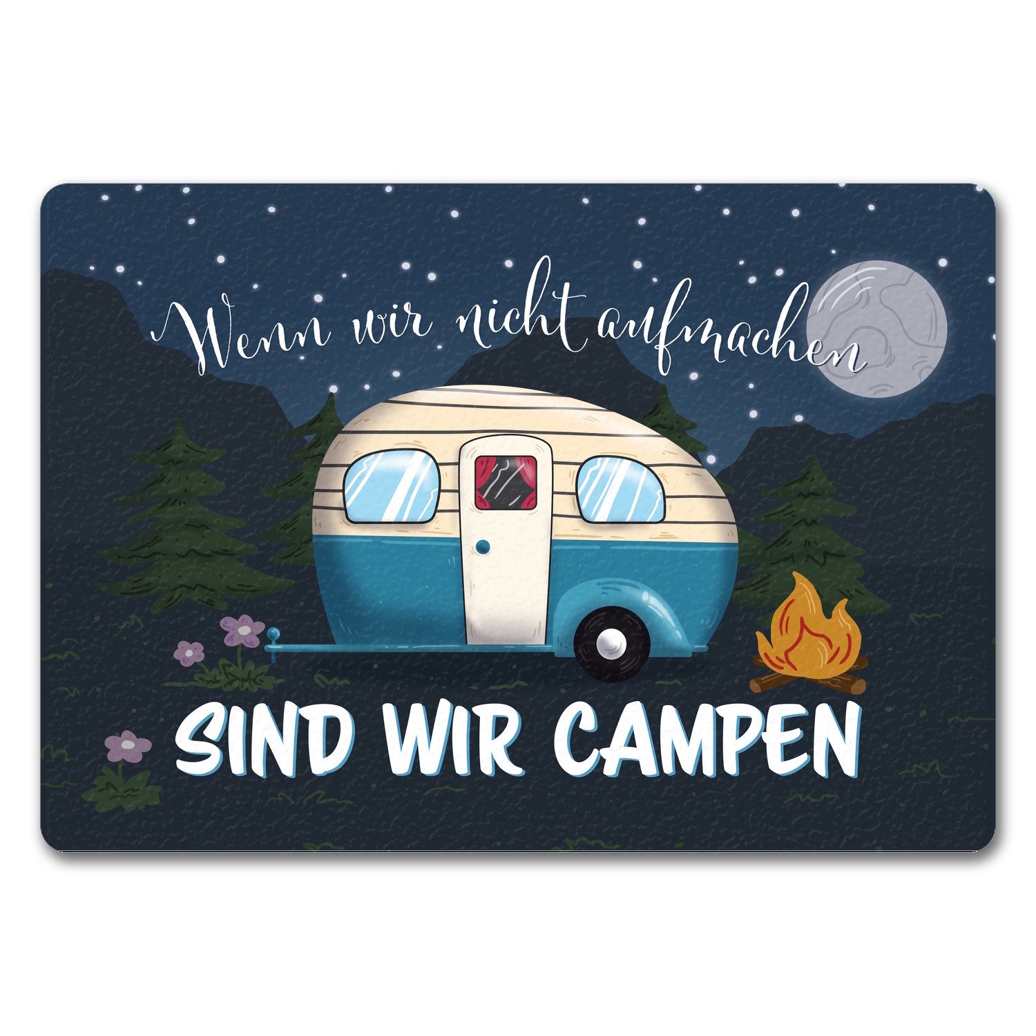 speecheese Fußmatte Wenn wir nicht aufmachen sind campen Nachthimmel Fußmat günstig online kaufen