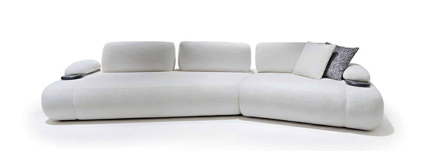 JVmoebel Ecksofa Elegantes Ecksofa Farbe Weiß Modernes Design Minimalistischer Stil, 1 Teile