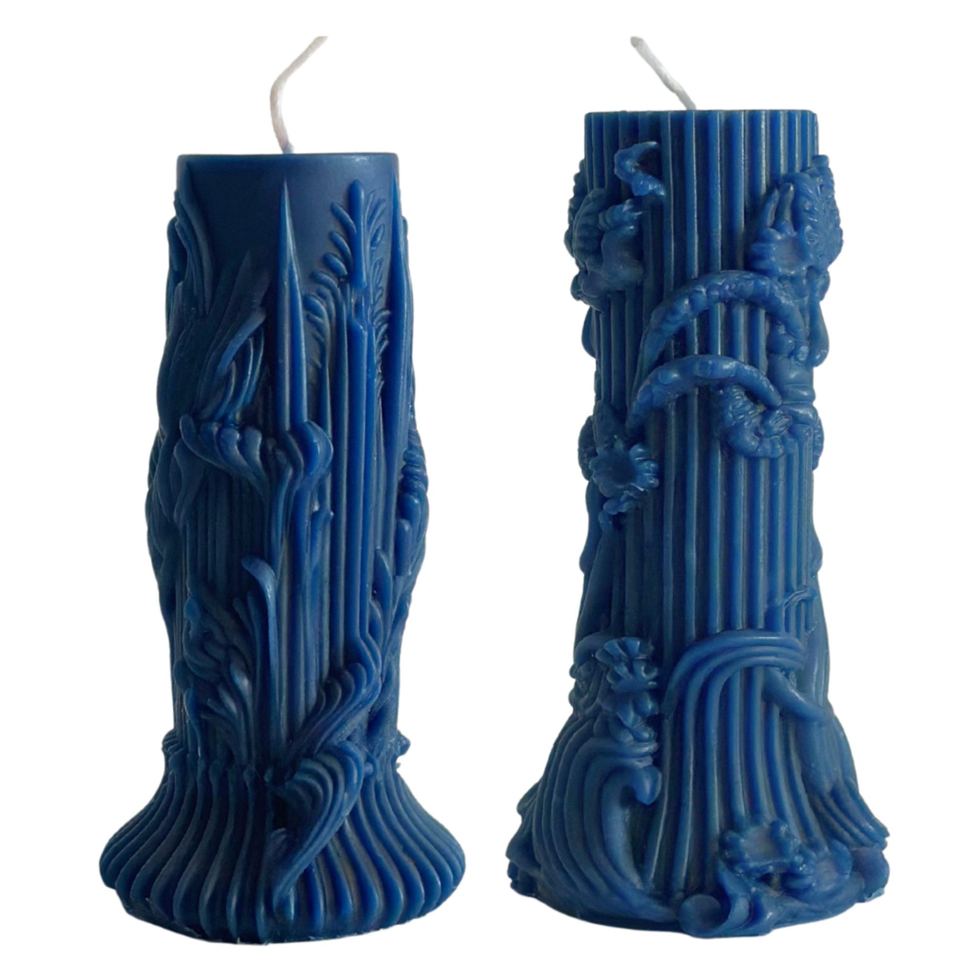 NoblesBox Formkerze Handgemachte Kerze, Dekokerze, Wachskerze, Haushaltskerze, (2-tlg), Stumpenkerze, Tischkerze
