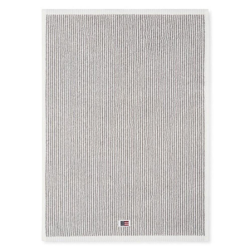 Lexington Badetücher Handtuch Original Weiß Grau gestreift (50x100cm)