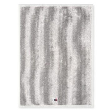 Lexington Badetücher Handtuch Original Weiß Grau gestreift (50x100cm)