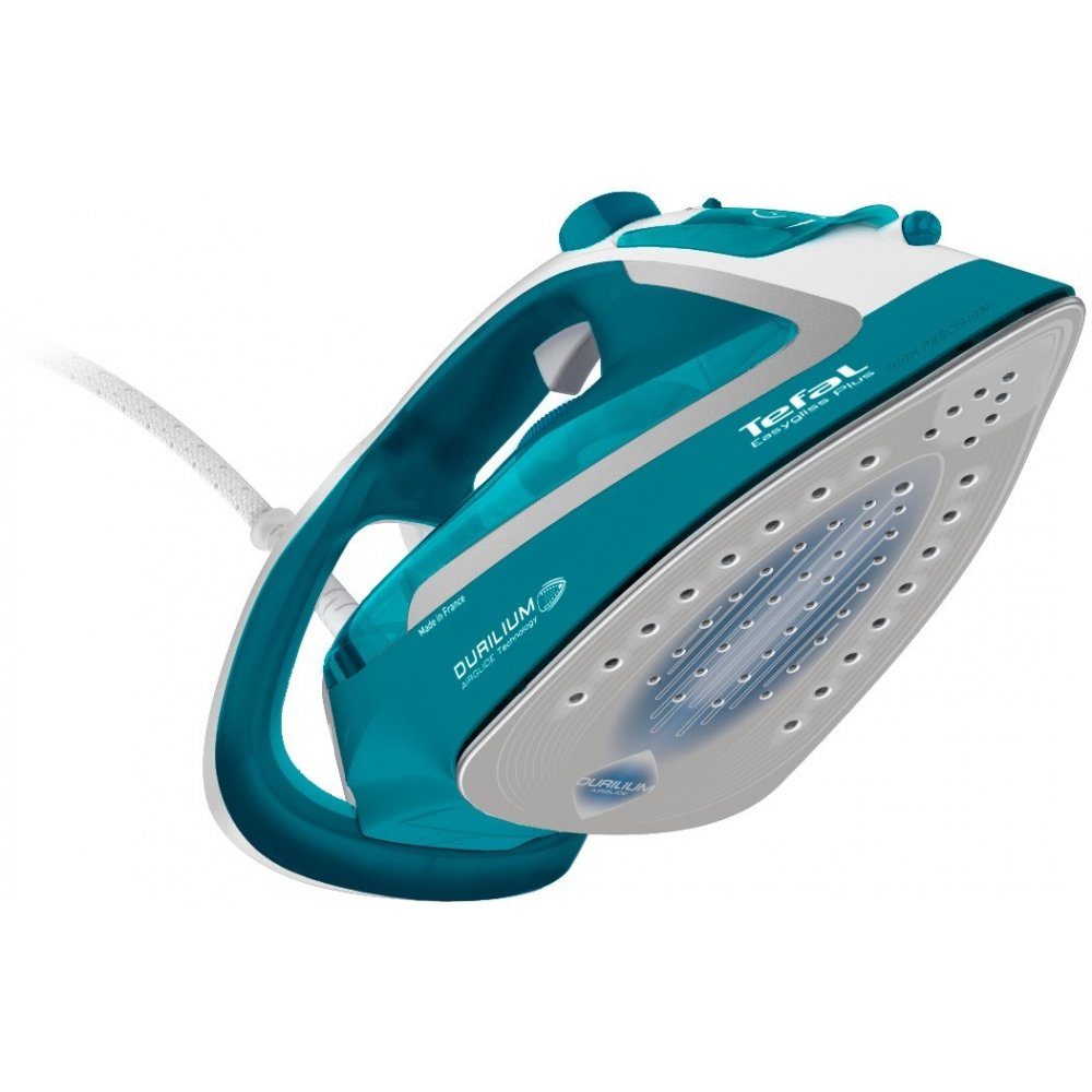 Tefal Dampfbügeleisen FV5737 Easygliss Plus - Dampfbügeleisen - türkis/weiß/silber, 2500 W