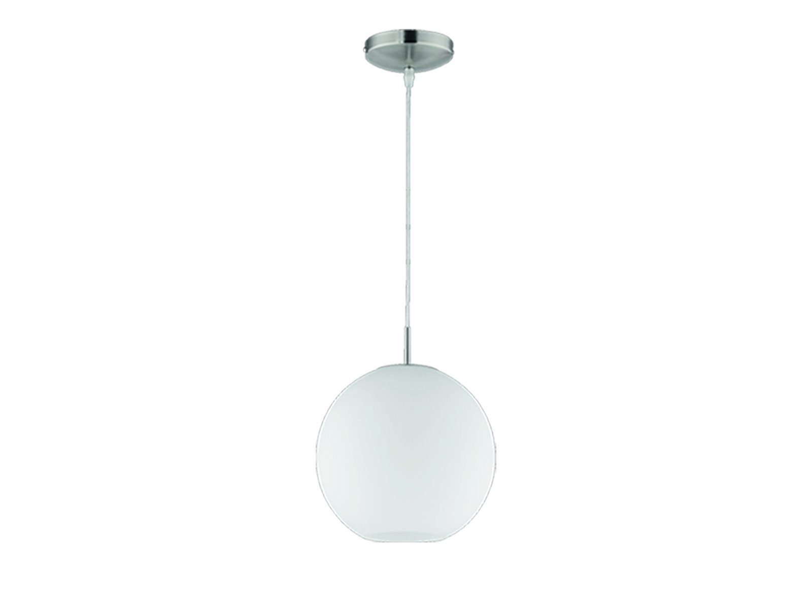 Reality Leuchten LED Pendelleuchte, Dimmfunktion, LED wechselbar, Warmweiß, kleine Bauhaus Lampe über-n Esstisch & Bett Lampenschirm-e Glas, Ø25cm
