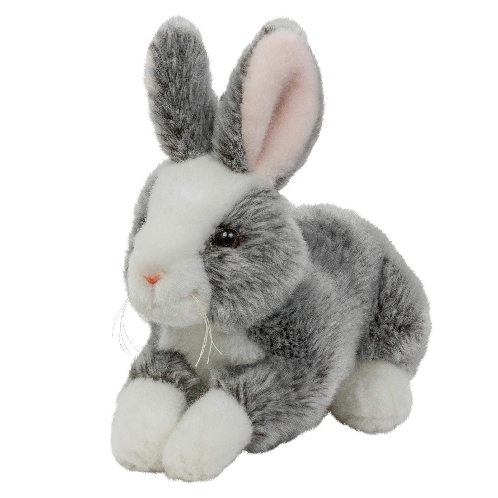 Teddys Rothenburg Kuscheltier Hase 23 cm liegend grau/weiß Kuscheltier Plüschhase