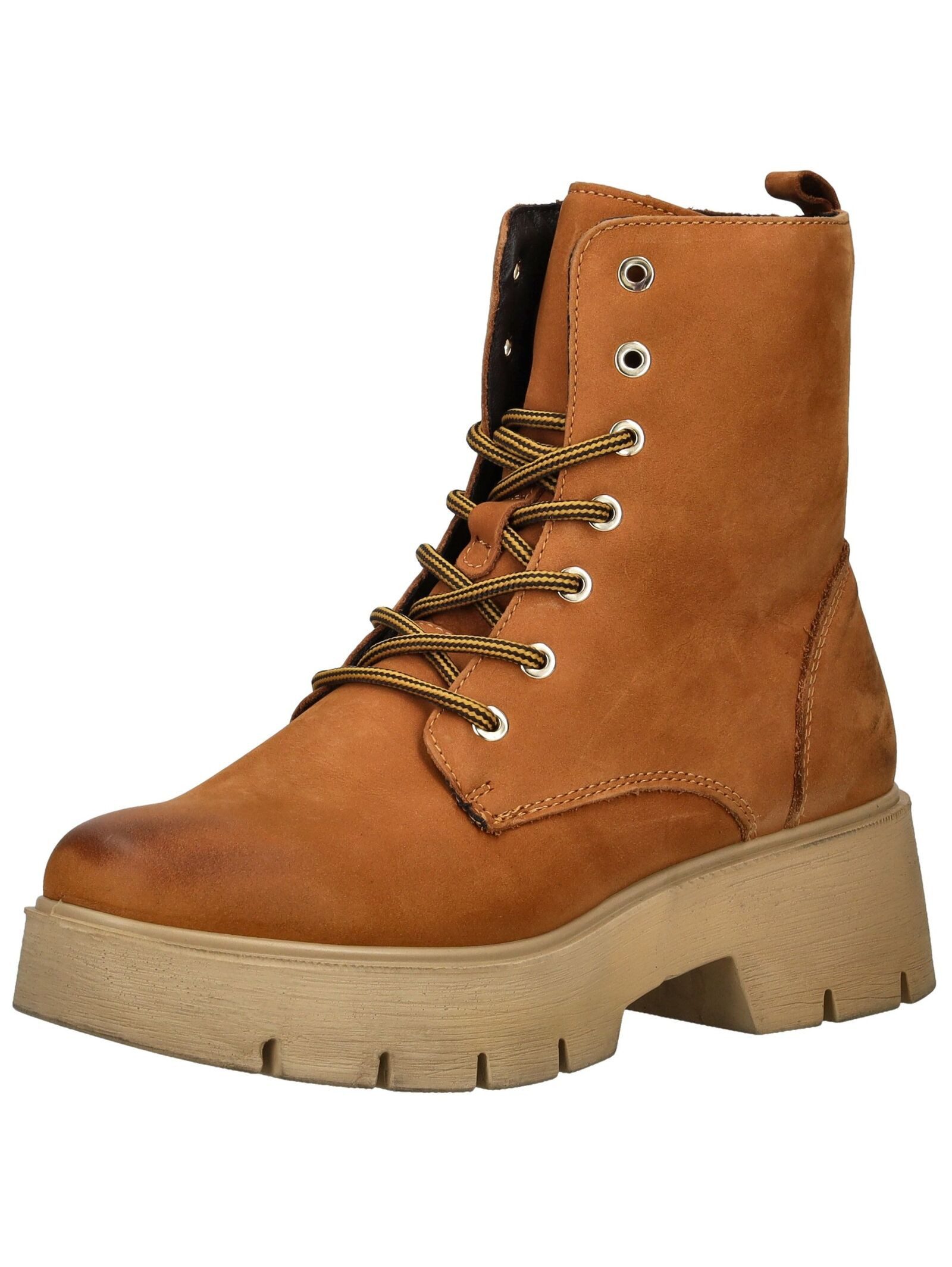 Stiefelette Nubukleder . Schnürstiefelette