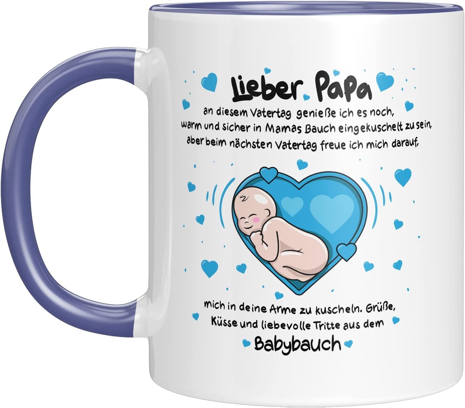 Papa eine Vatertag-Geschenk Väter, Tasse Blau für Liebtastisch - - 330ml werdende LIEBTASTISCH Lieber