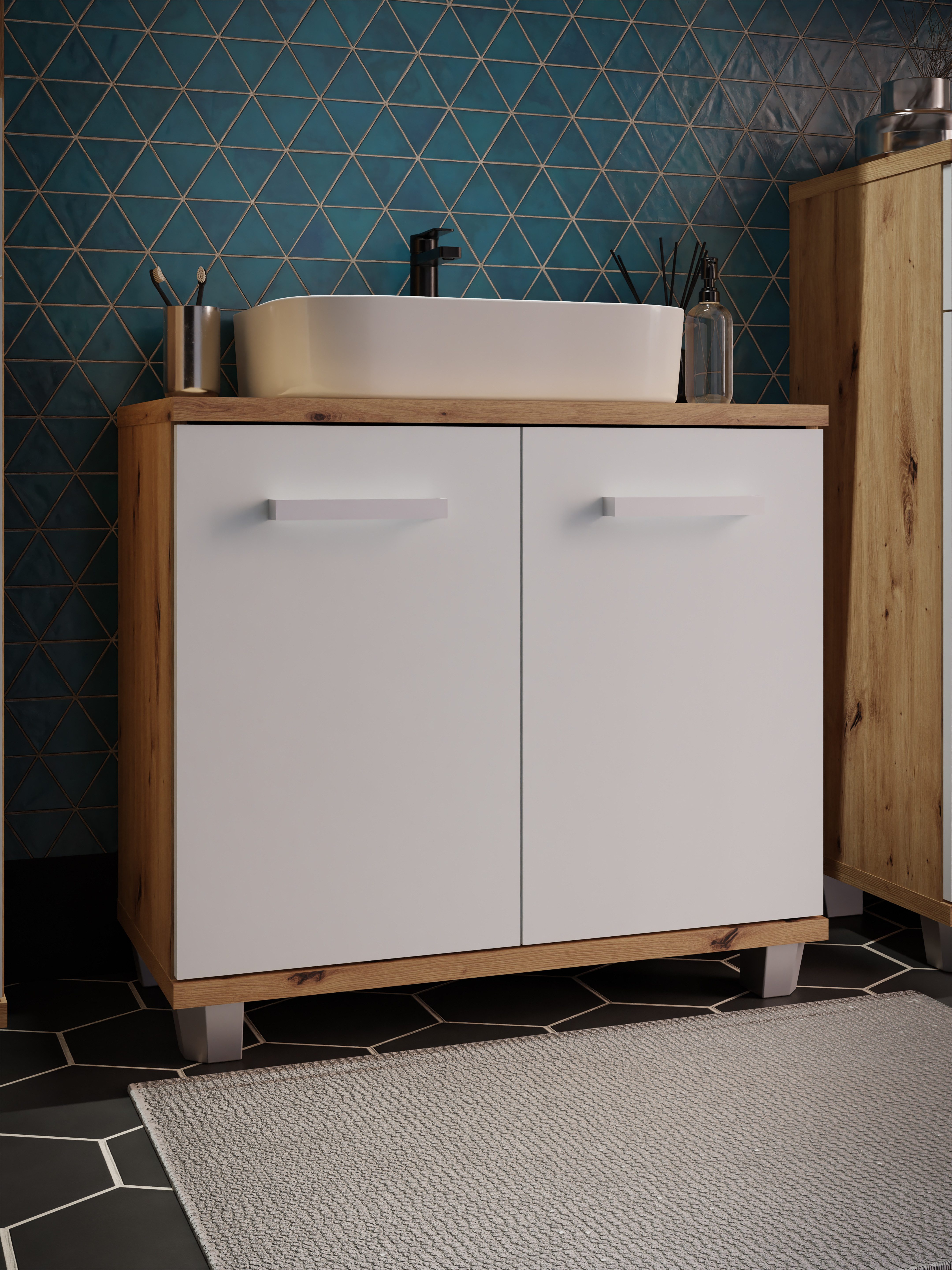 FORTE Waschbeckenunterschrank Veris Wachbeckenunterschrank, Stauraum, 2 Tür günstig online kaufen