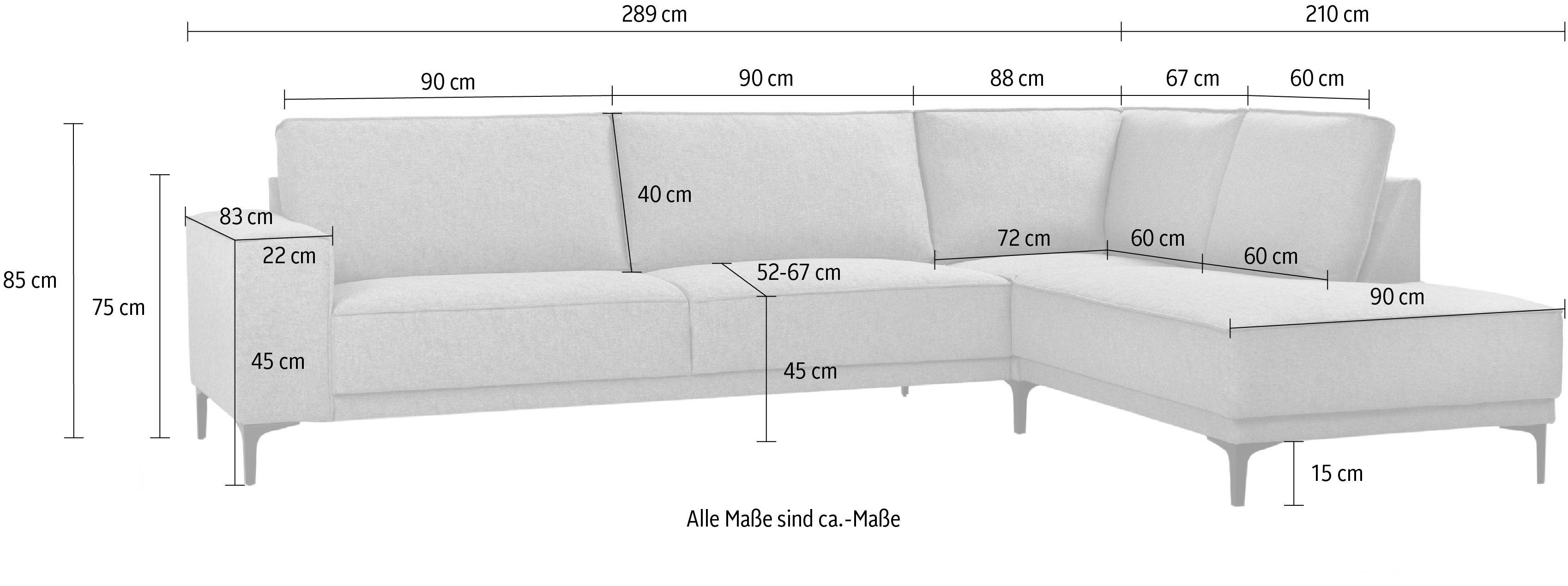 Oland, of Style Places Design im hochwertiger und zeitlosem Ecksofa Verabeitung