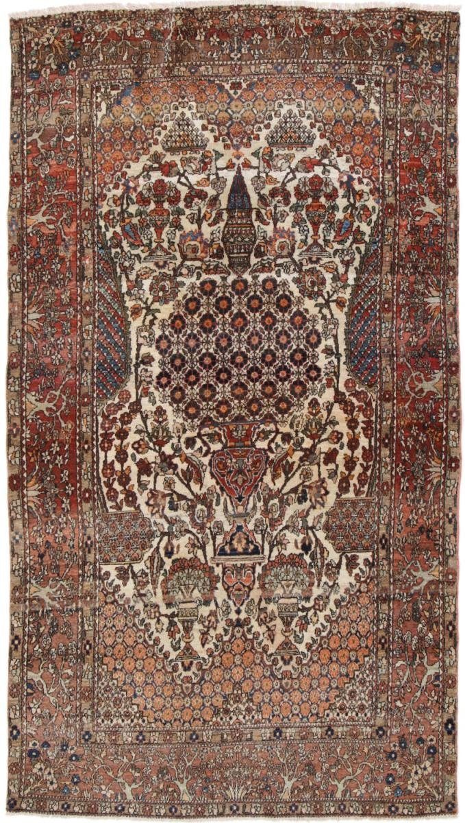 Orientteppich Isfahan Antik 128x232 Handgeknüpfter Orientteppich / Perserteppich, Nain Trading, rechteckig, Höhe: 8 mm