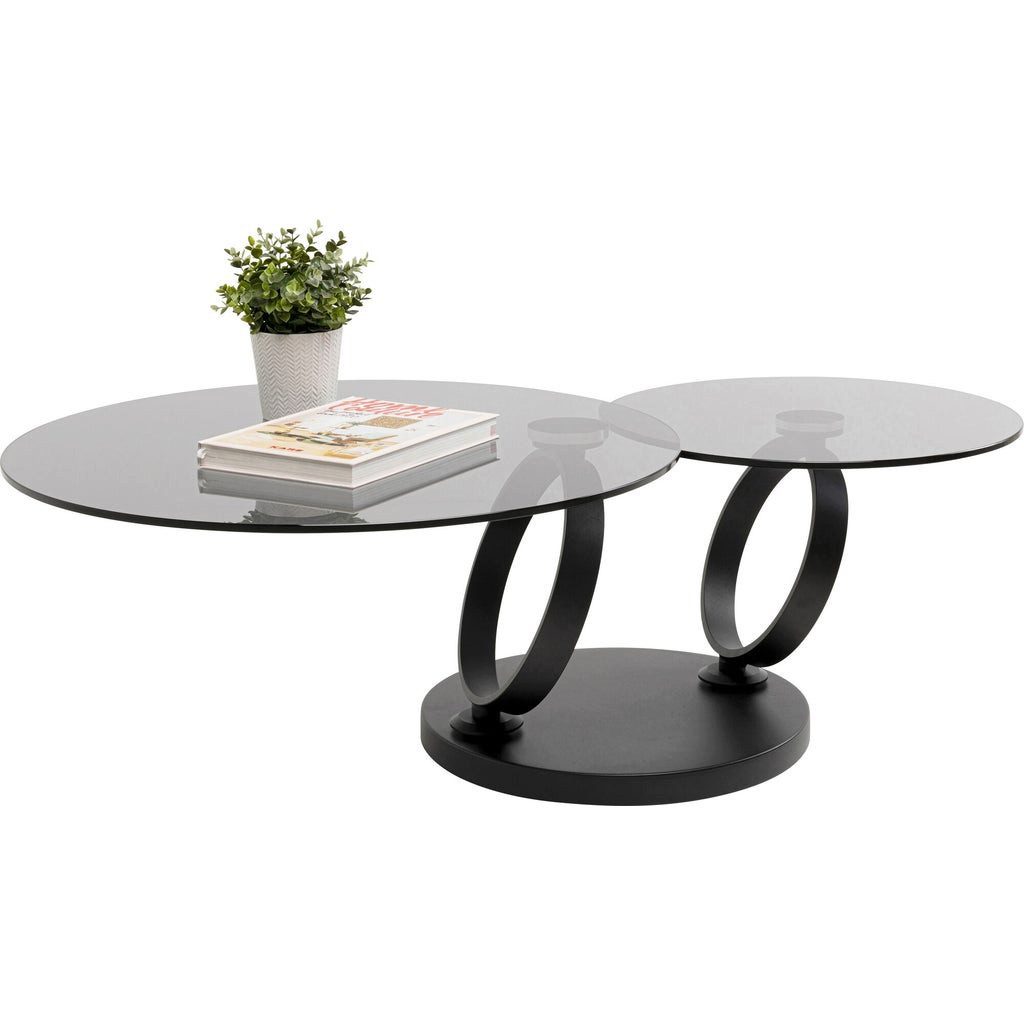 Kare Design Couchtisch Beverly Smoke, 360° drehbar