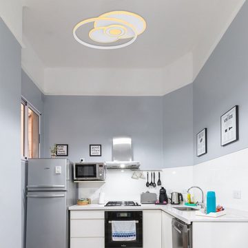 Globo Deckenleuchte Deckenleuchte LED Wohnzimmer Deckenlampe Fernbedienung Dimmbar, mit Fernbedienung, Memory Funktion, LED fest integriert, Warmweiß bis kaltweiß, Schlafzimmer, Esszimmer, Küche, Flur